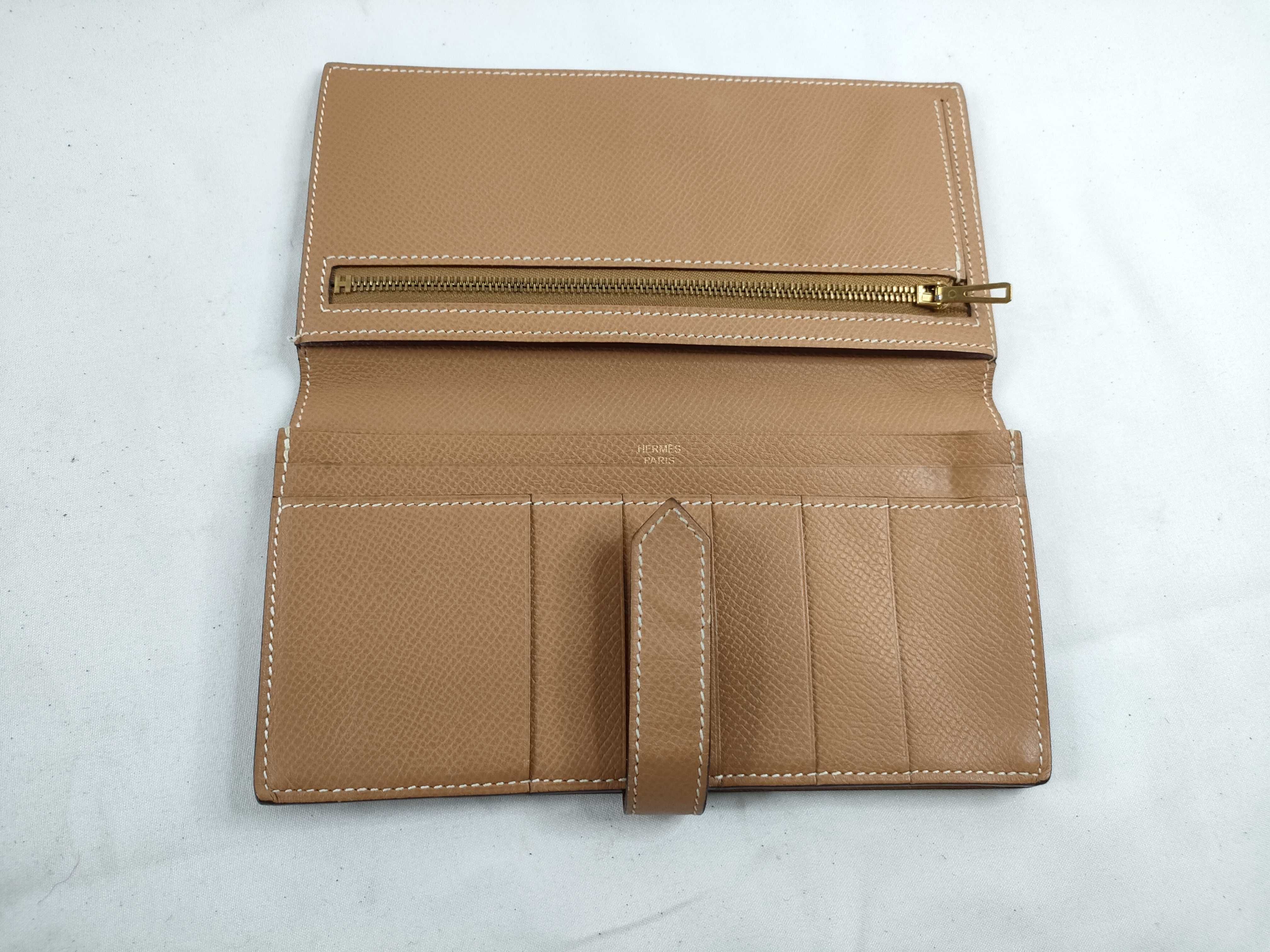 Bearn Soufflé Long Wallet (with J stamp) Camel Wallet — view 9