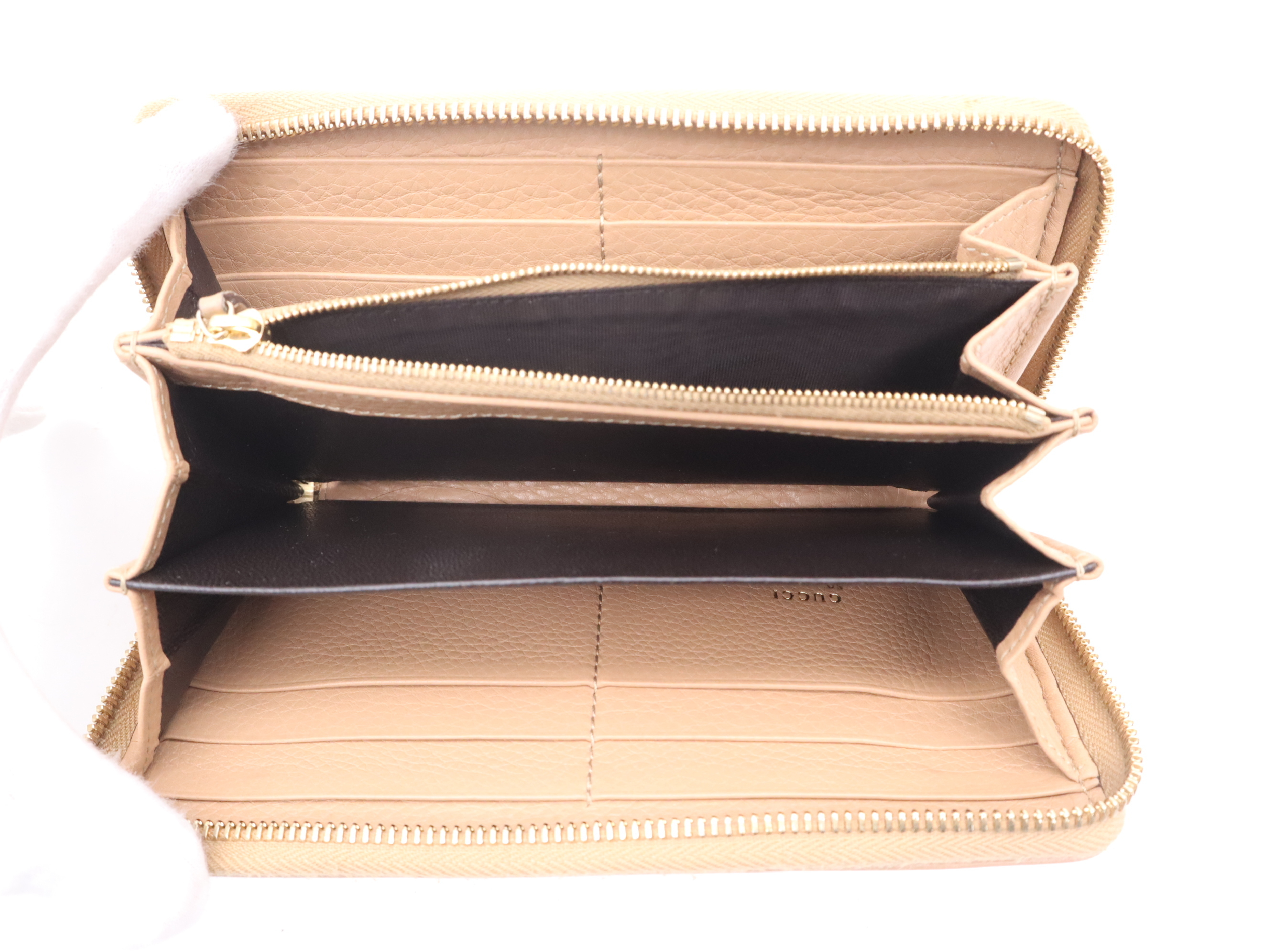 356708 Canvas/Leather/Bamboo 50th Anniversary in Japan Flora Bamboo Tassel Round Zip Long Wallet Beige Multicolor with Box — view 8