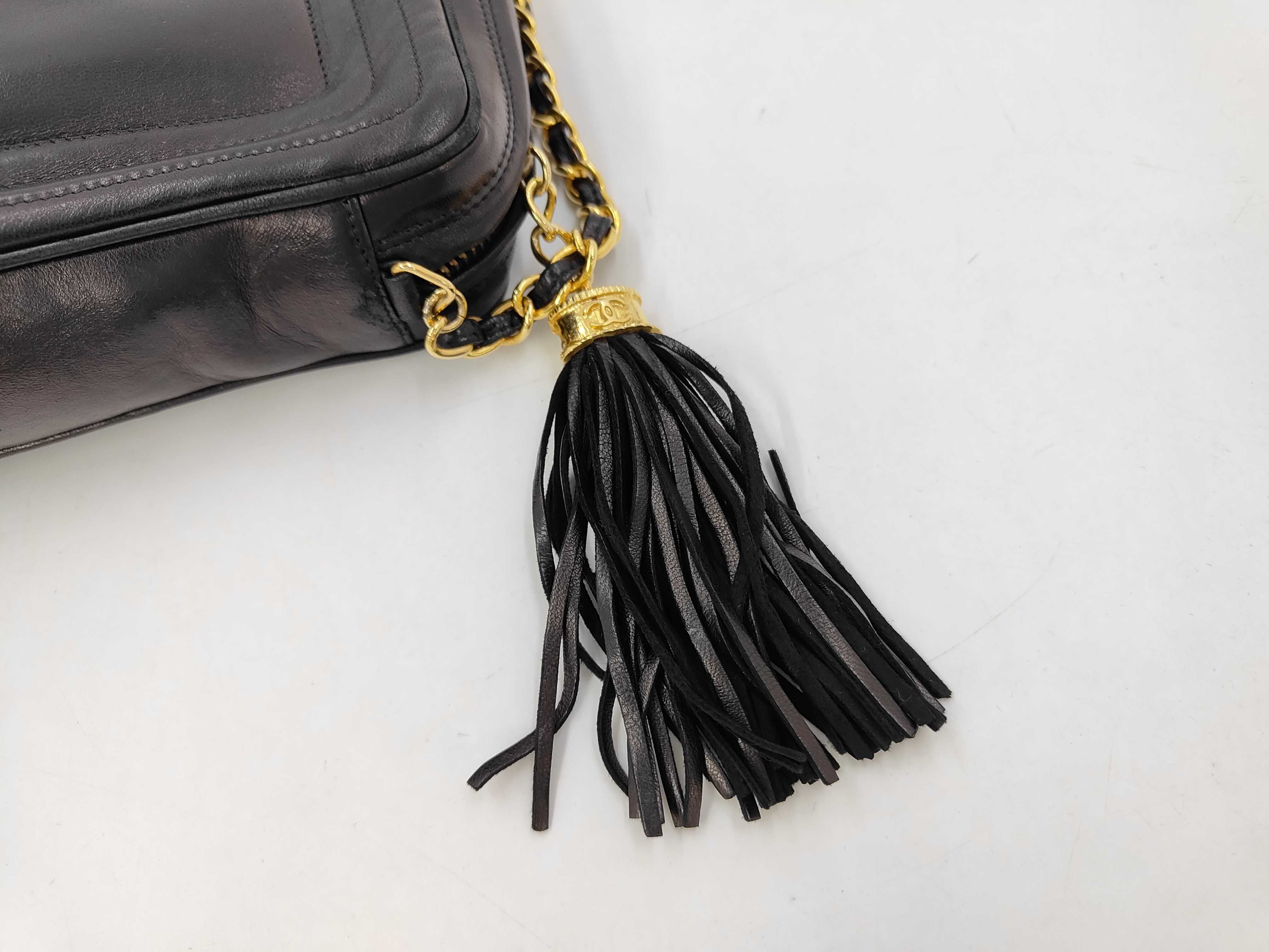 Lambskin Coco Mark Fringe Chain Shoulder Bag — view 5