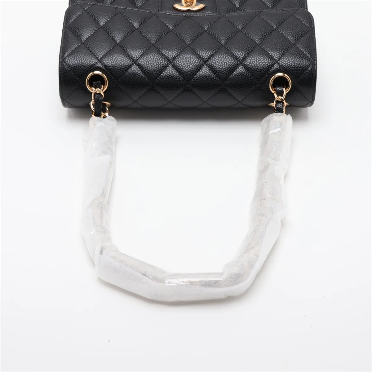 [Individually packaged] Chanel Matelassé 23 Small Caviar Skin Double Flap Double Chain Bag, Black with Gold Hardware, 25983459, Serial Number , A01113 — view 5
