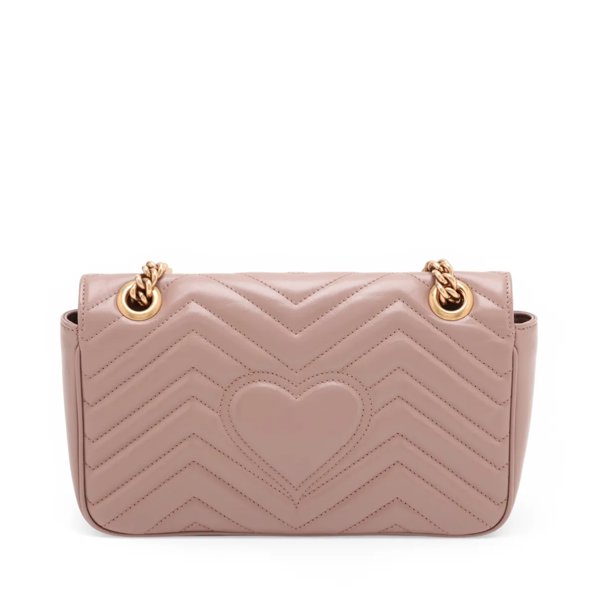 GG Marmont Leather Chain Shoulder Bag, Beige, 443497 — view 2
