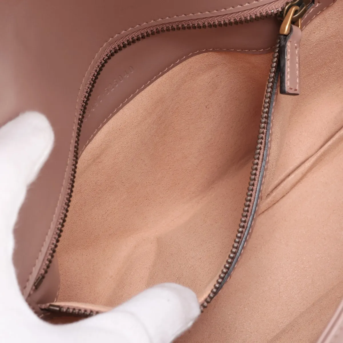 GG Marmont Leather Chain Shoulder Bag, Beige, 443497 — view 8