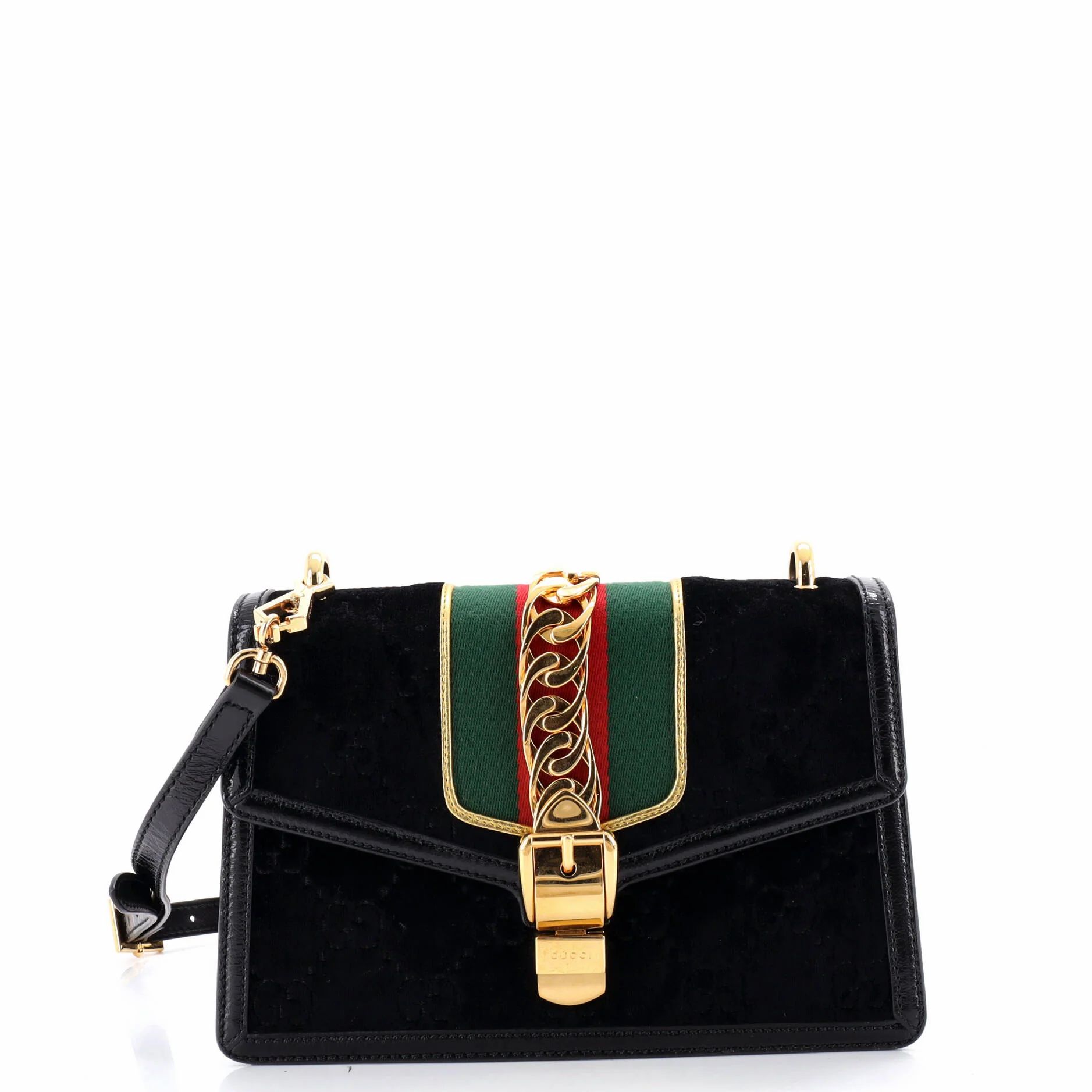 Sylvie Shoulder Bag Gg Velvet Small