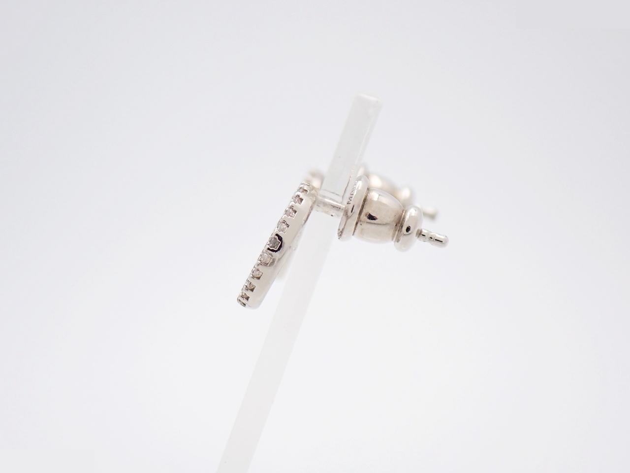 rhinestone logo earrings — view 3