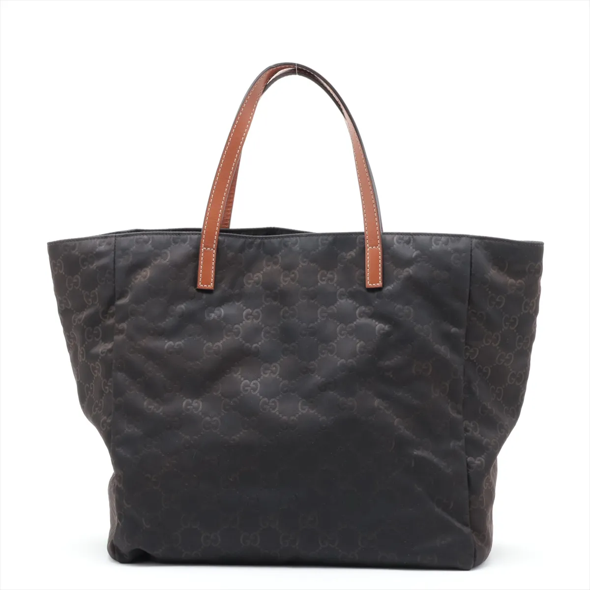 GG Nylon 282439 Nylon x Leather Tote Bag Brown — view 2