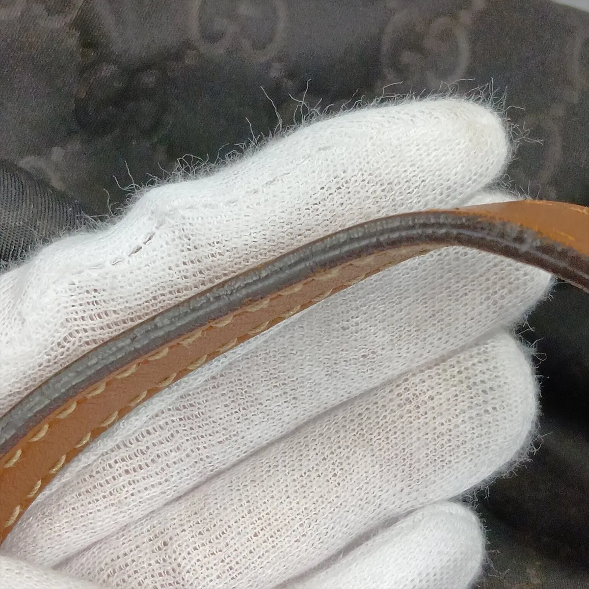 GG Nylon 282439 Nylon x Leather Tote Bag Brown — view 12