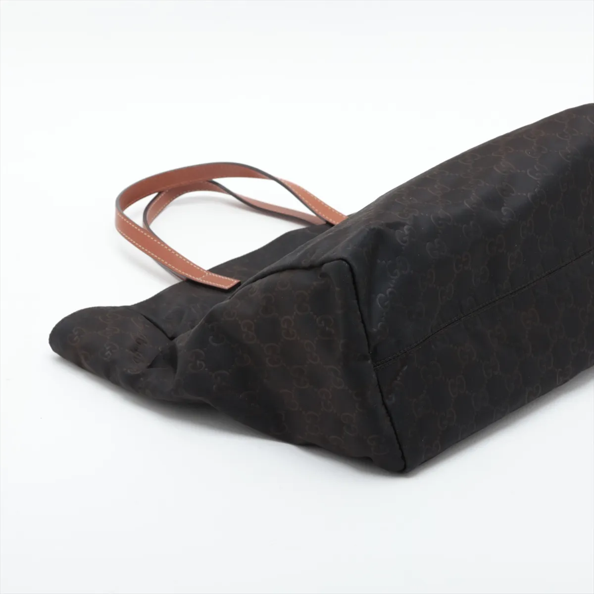 GG Nylon 282439 Nylon x Leather Tote Bag Brown — view 4