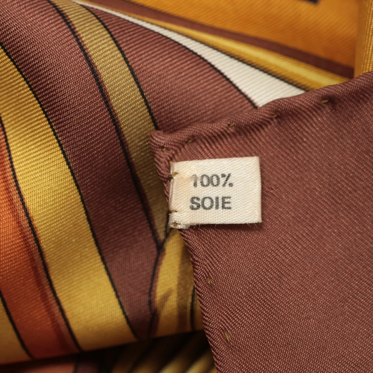 Scarf Silk Brown Thread Fuzz Thread — view 7
