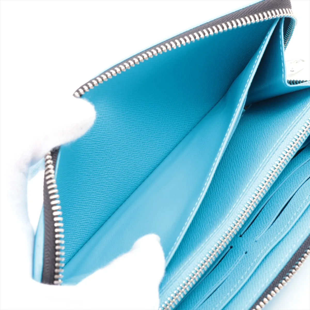 Taigarama Zippy Wallet Horizontal - Blue Round Zip Wallet M28396 (RFID detected) — view 4