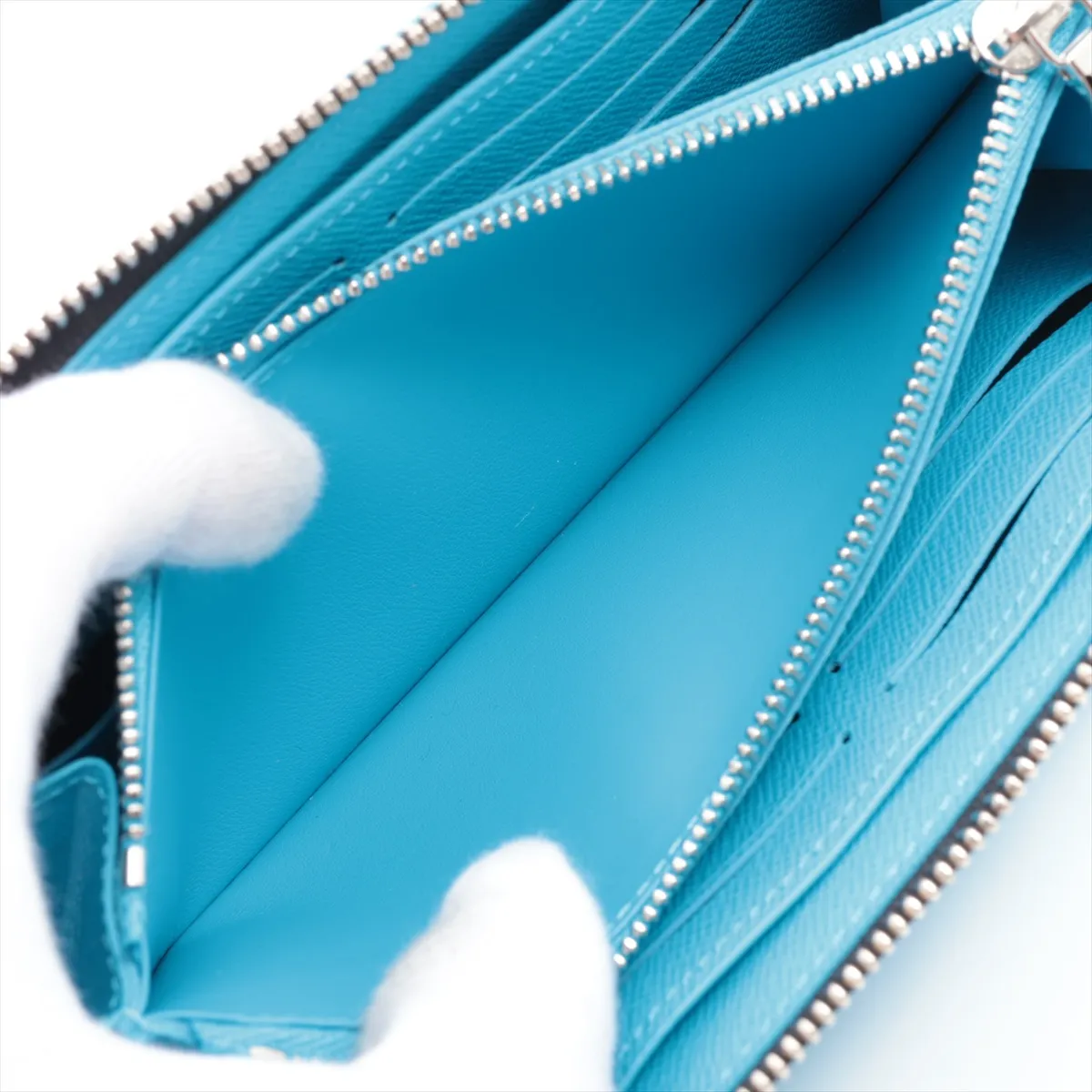 Taigarama Zippy Wallet Horizontal - Blue Round Zip Wallet M28396 (RFID detected) — view 8