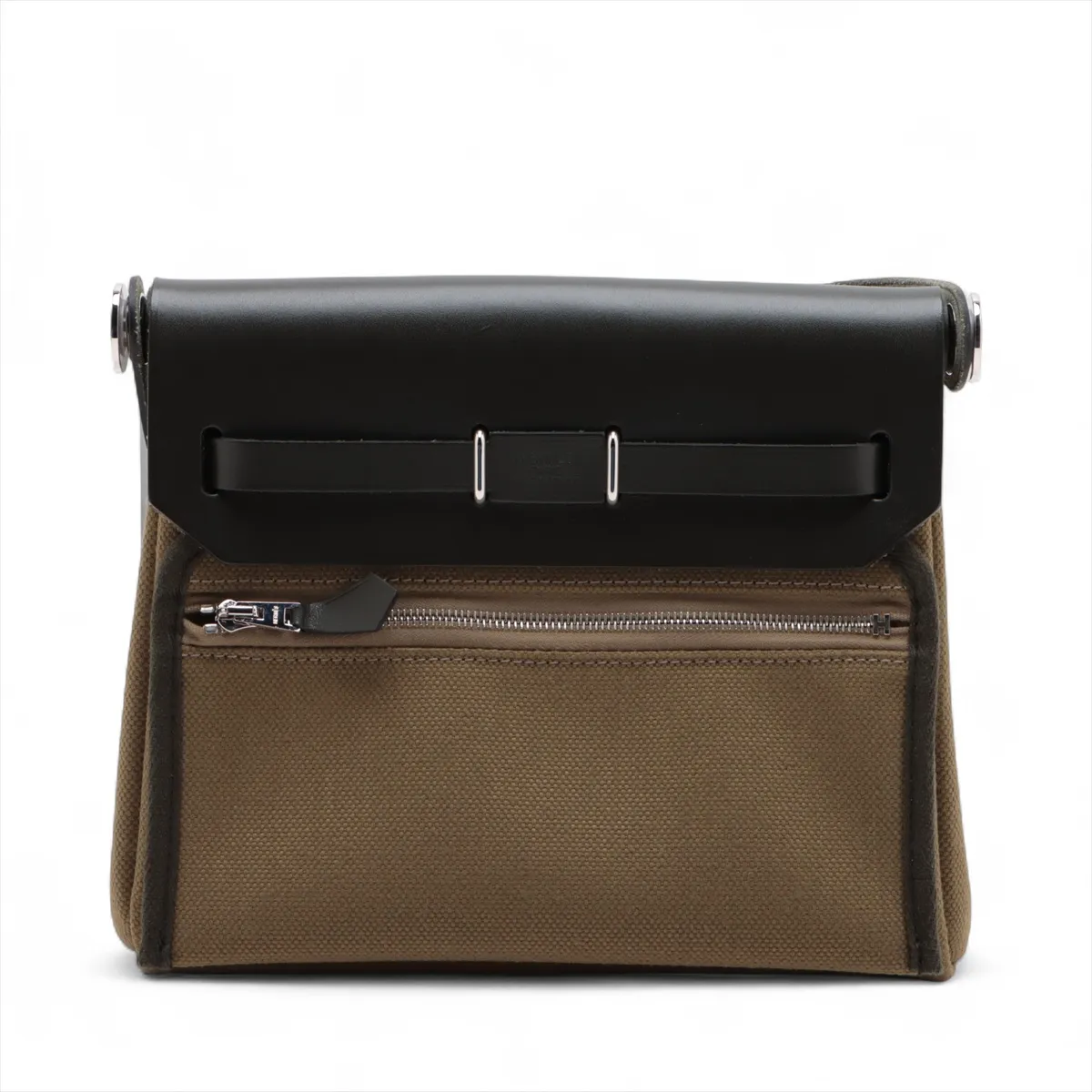 Ale Bag Zip 20 Mini Toile Military x Vash Hunter Green Silver Hardware G:2026 — view 2