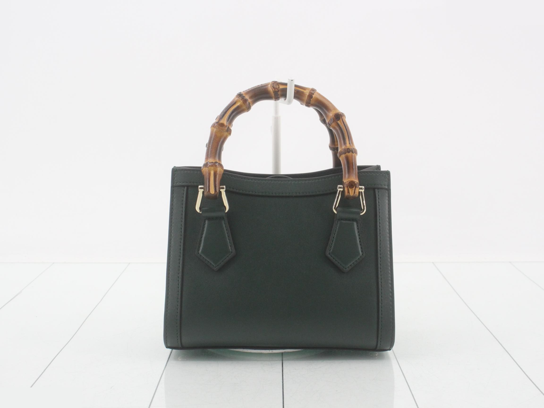 Diana Small Tote Bag, Green — view 2