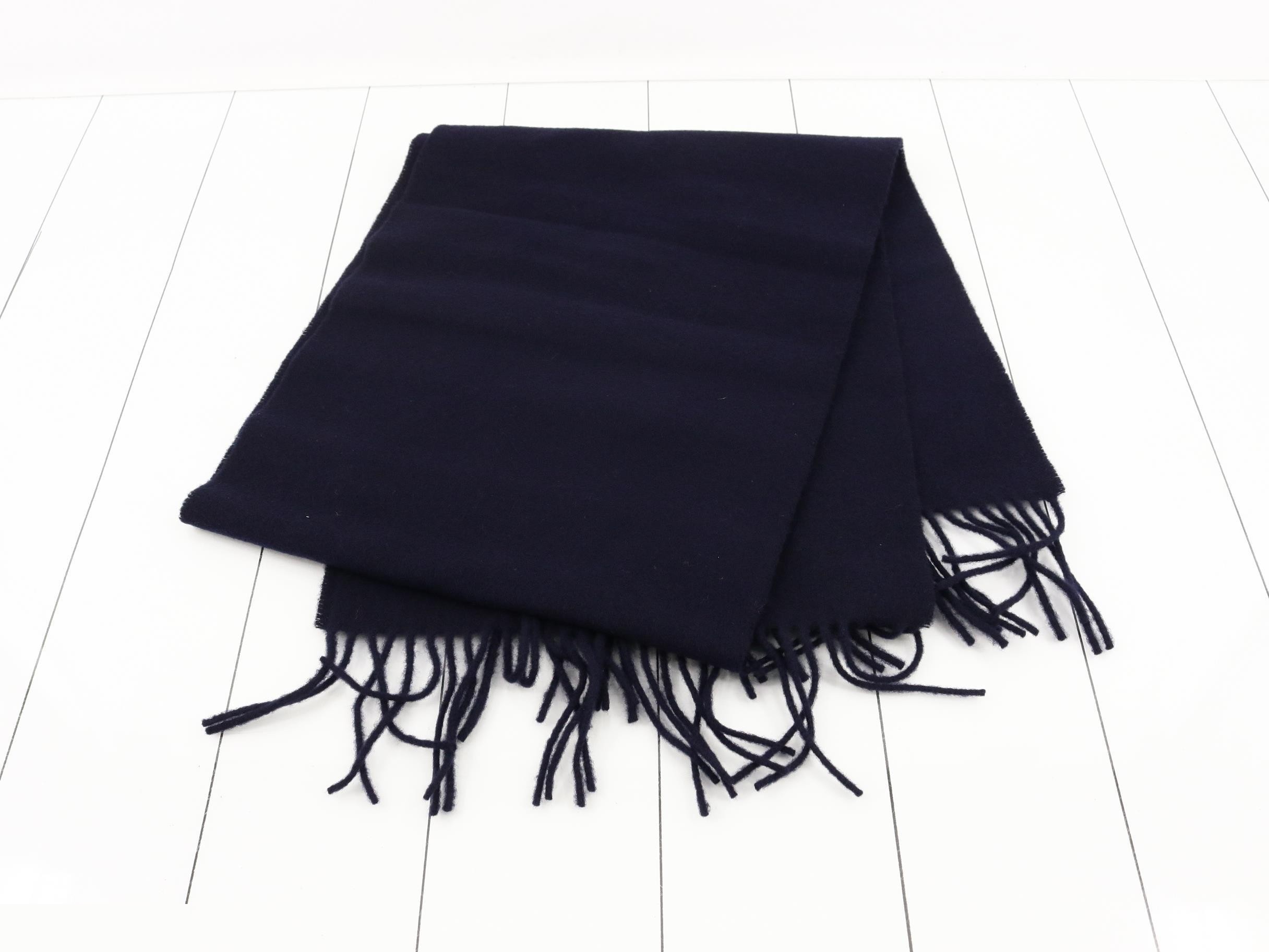 Scarf, navy, with tag. — view 3