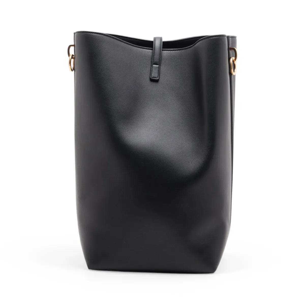 LE 37 Long Leather Shoulder Bag, Black, 800594 — view 2