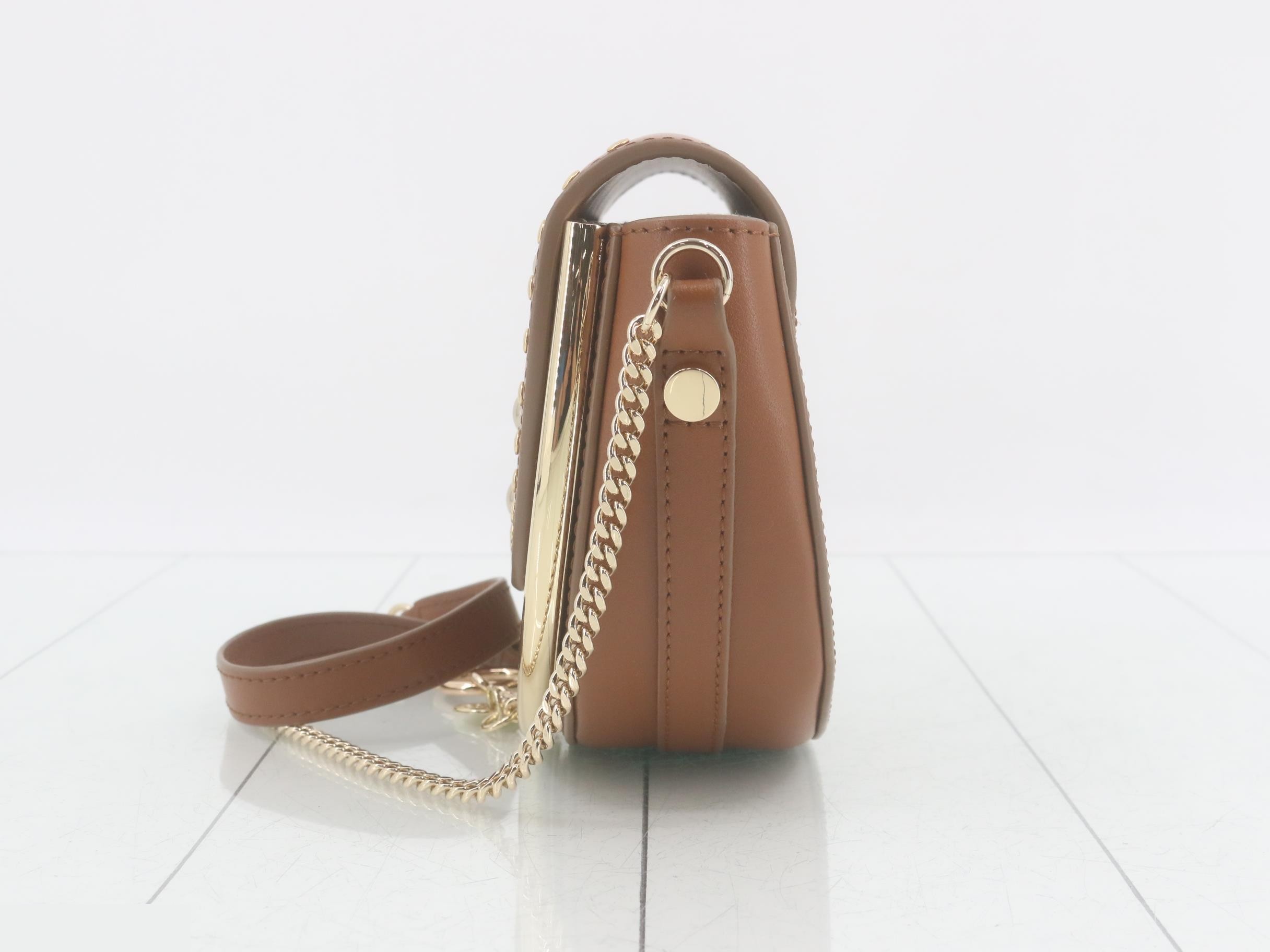 See by Chloé (Bag) - Chain Shoulder Bag, Studded, Mara, Brown — view 3