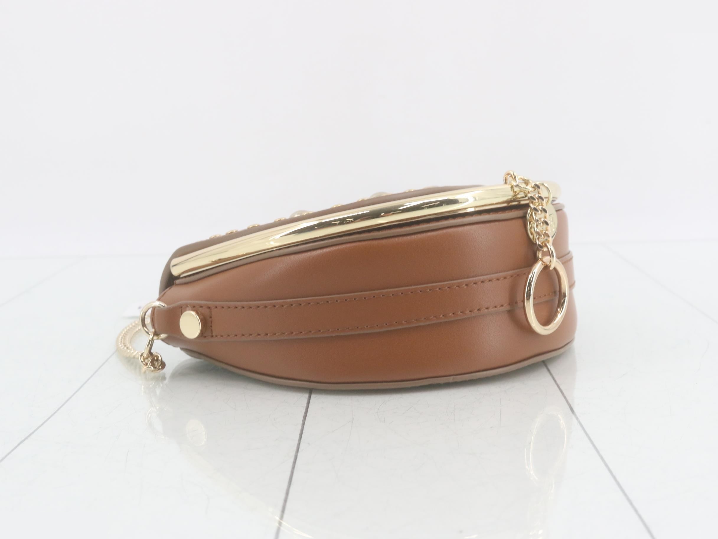See by Chloé (Bag) - Chain Shoulder Bag, Studded, Mara, Brown — view 5