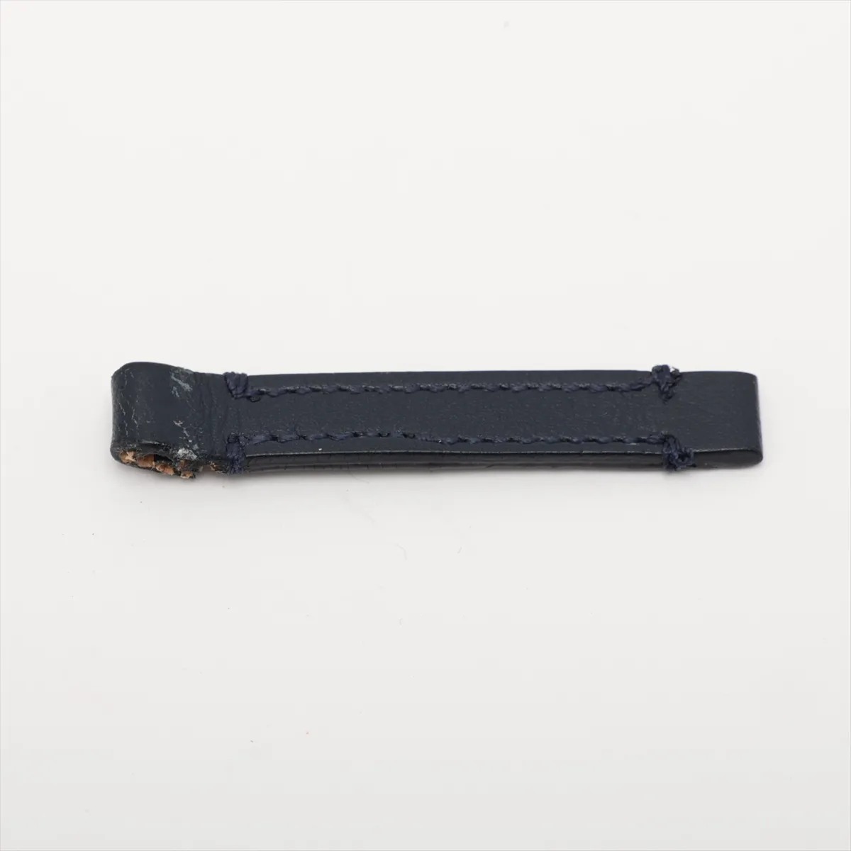 Trotter Canvas x Leather Shoulder Bag, Navy, Aftermarket Leather Zipper Pull — view 9