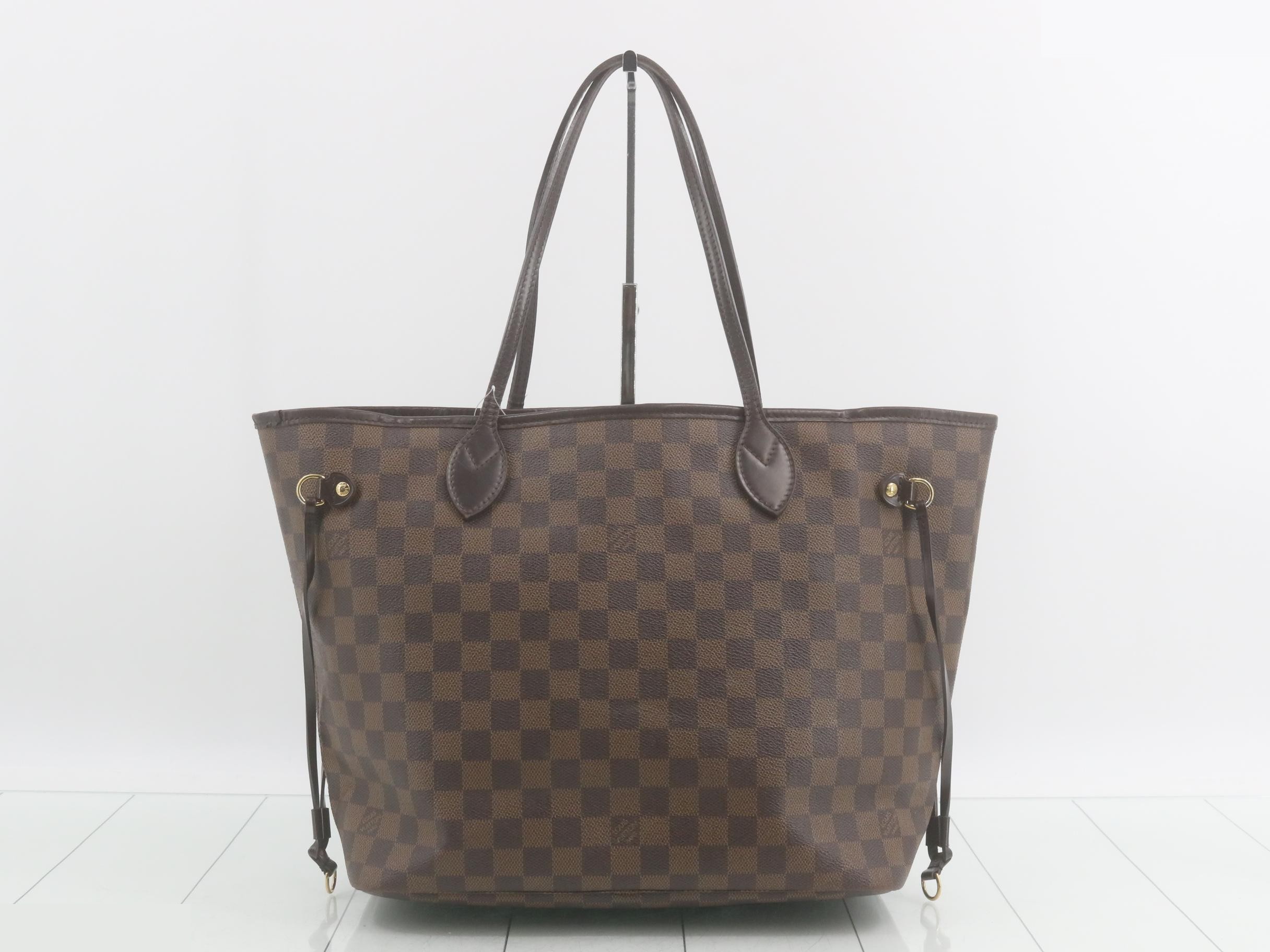 Neverfull MM Damier Ebene Brown Tote Bag — view 2