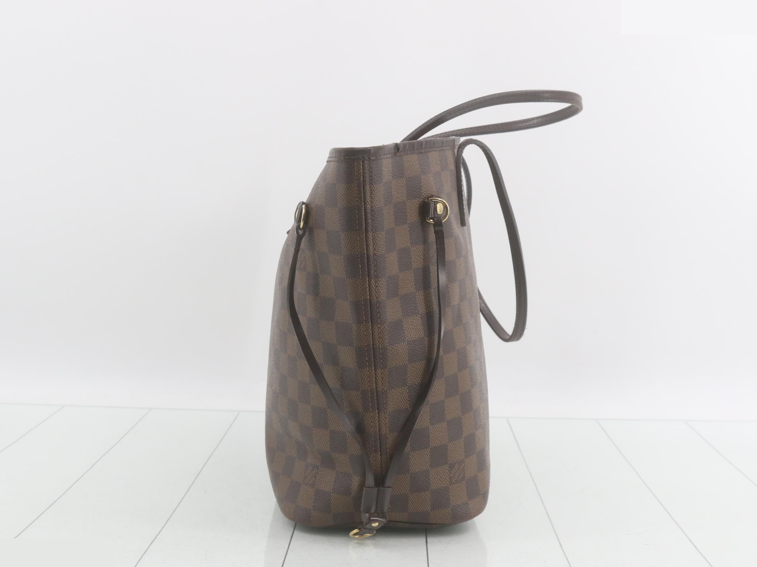 Neverfull MM Damier Ebene Brown Tote Bag — view 4