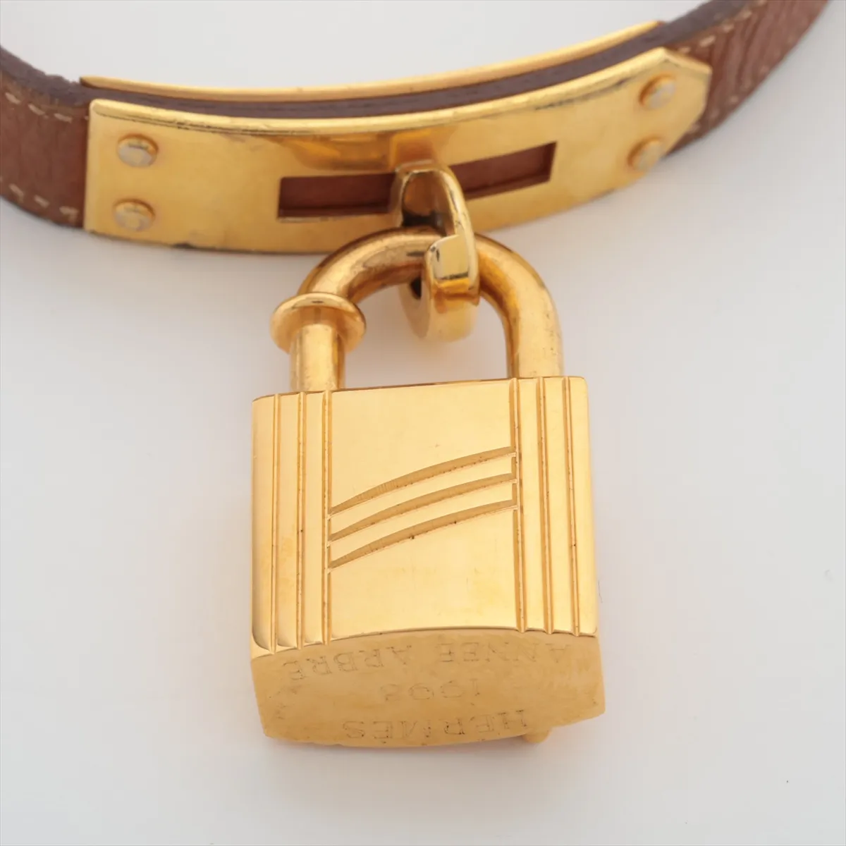 ANNEE ARBRE 1998 Sap Cadena Bracelet GP x Leather Gold — view 3