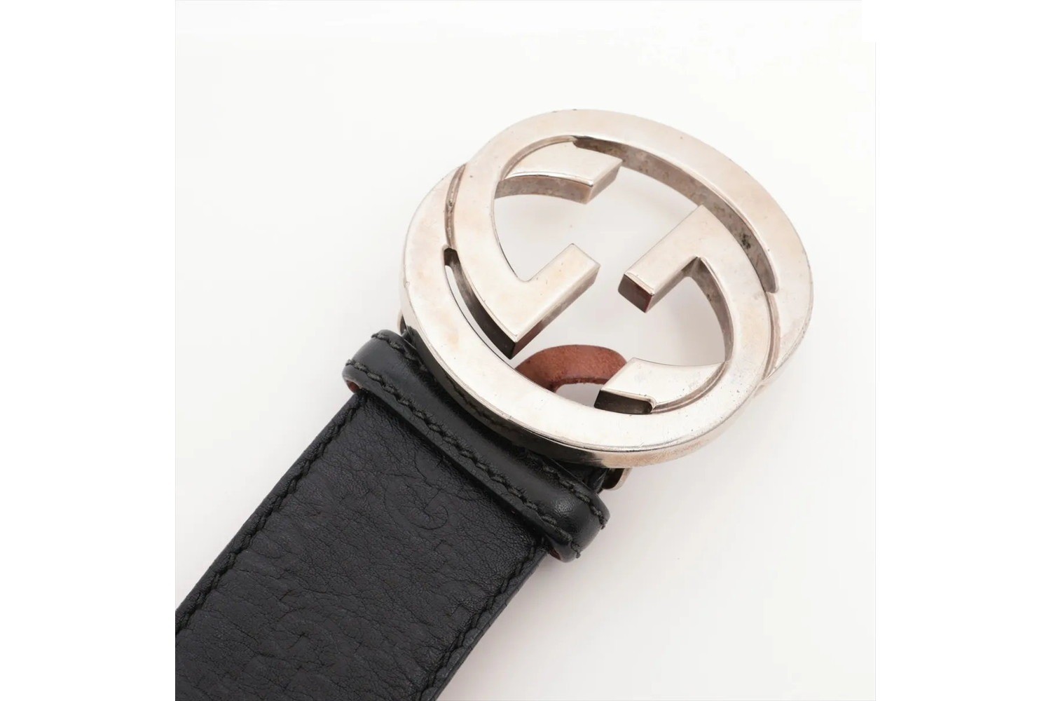 Guccissima GG buckle 114984 leather belt — view 2