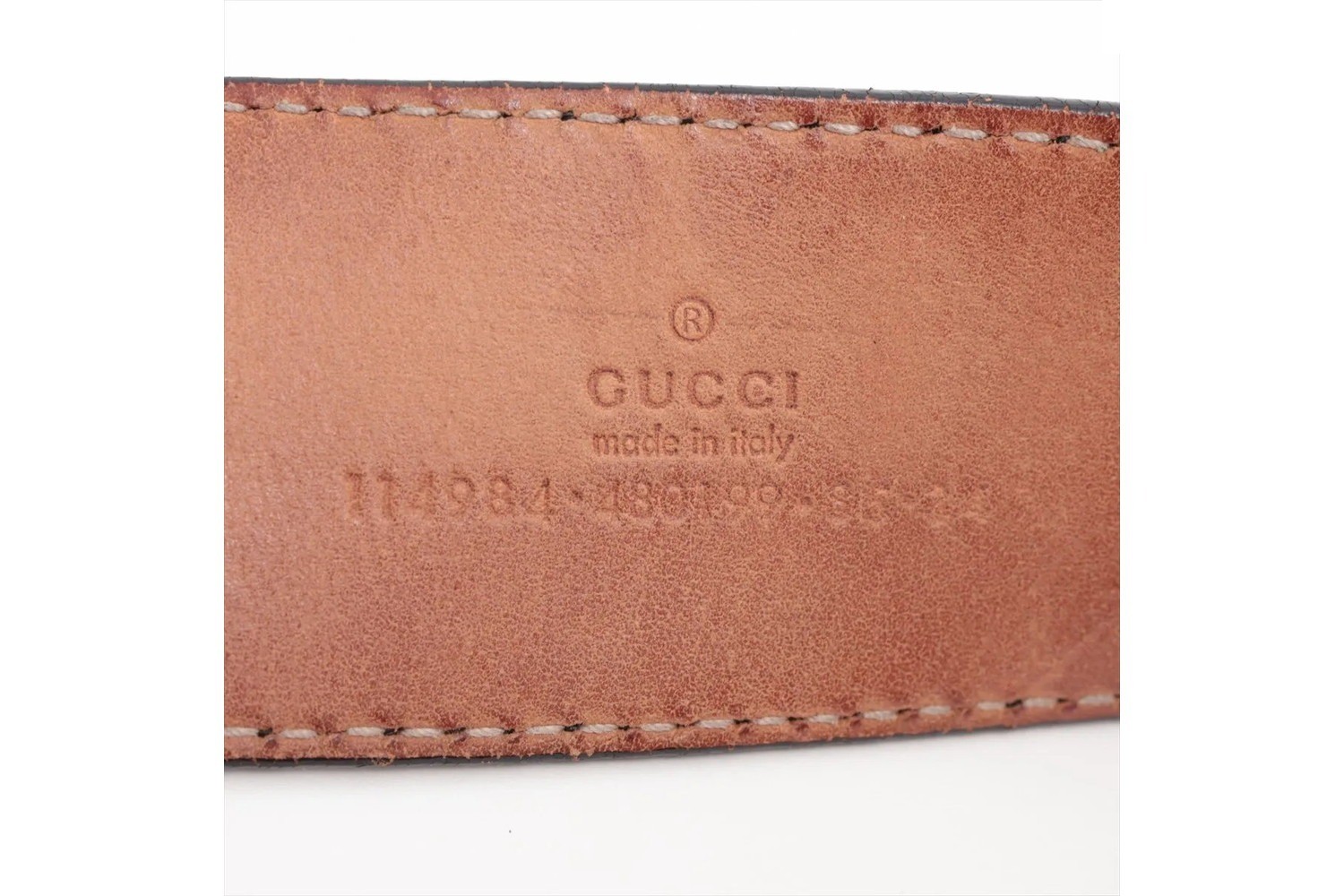 Guccissima GG buckle 114984 leather belt — view 5