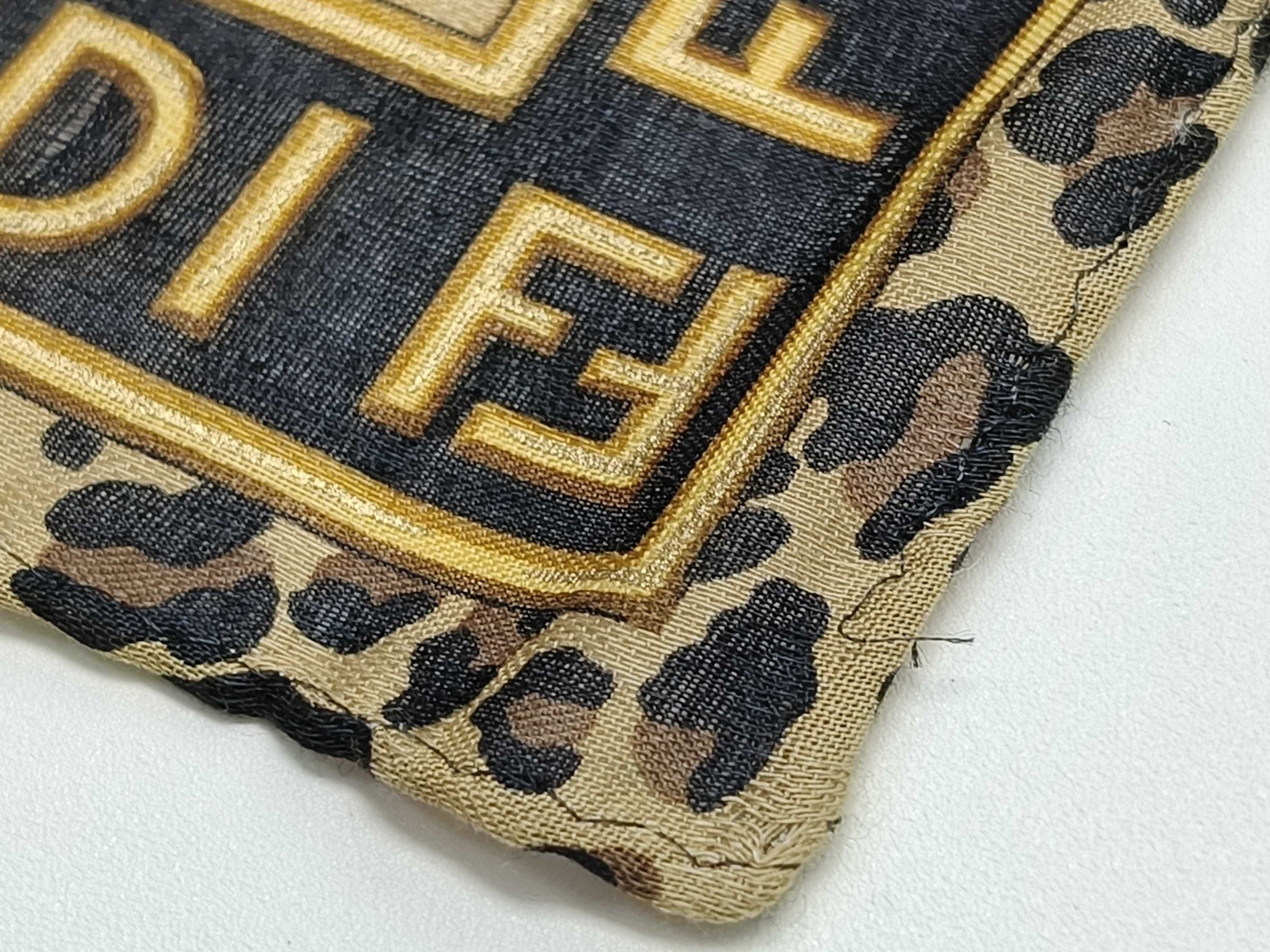 Zucca pattern Fendi handkerchief scarf with sticker FF Zucca border logo leopard print other accessories — view 12