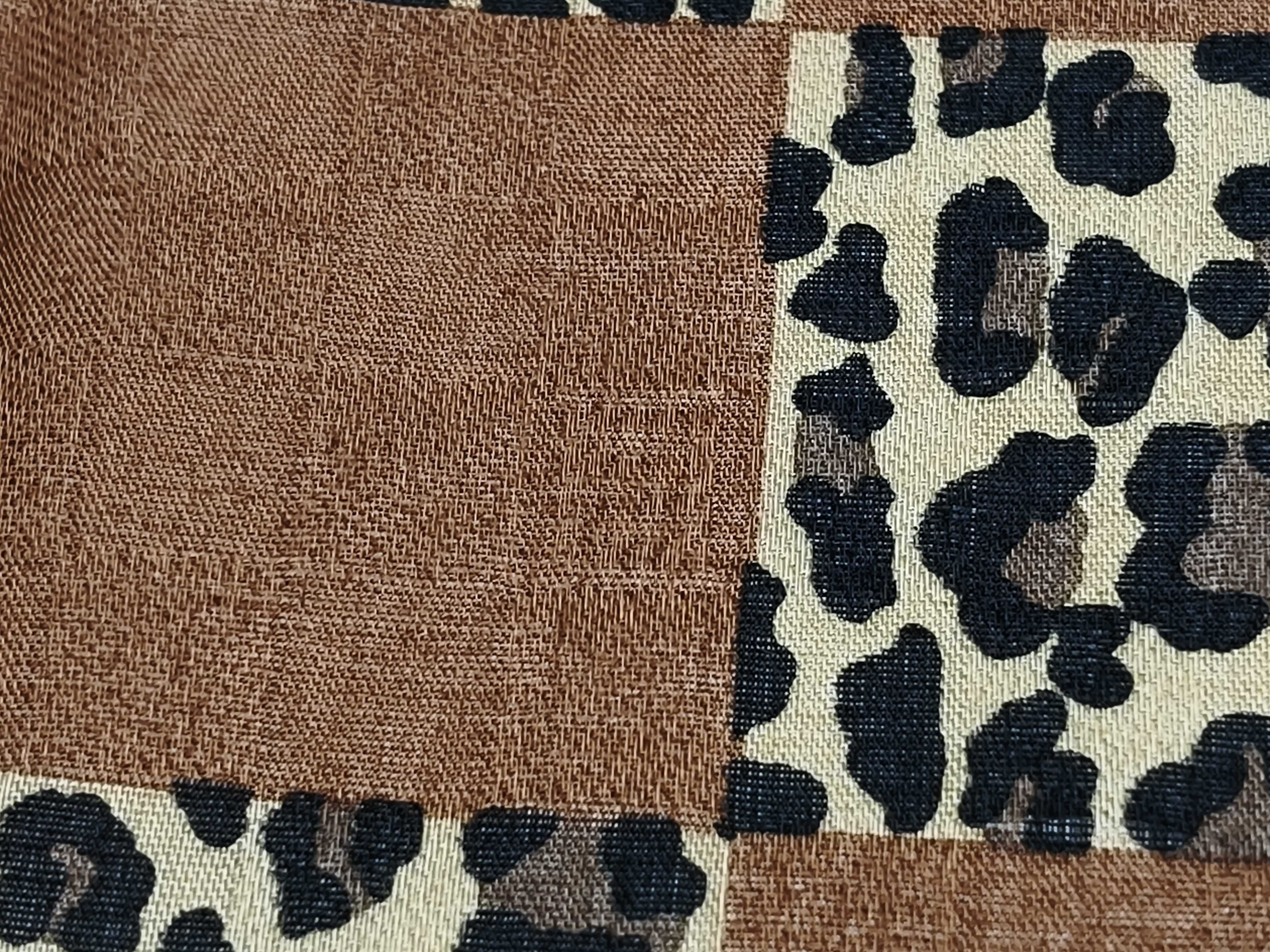 Zucca pattern Fendi handkerchief scarf with sticker FF Zucca border logo leopard print other accessories — view 9