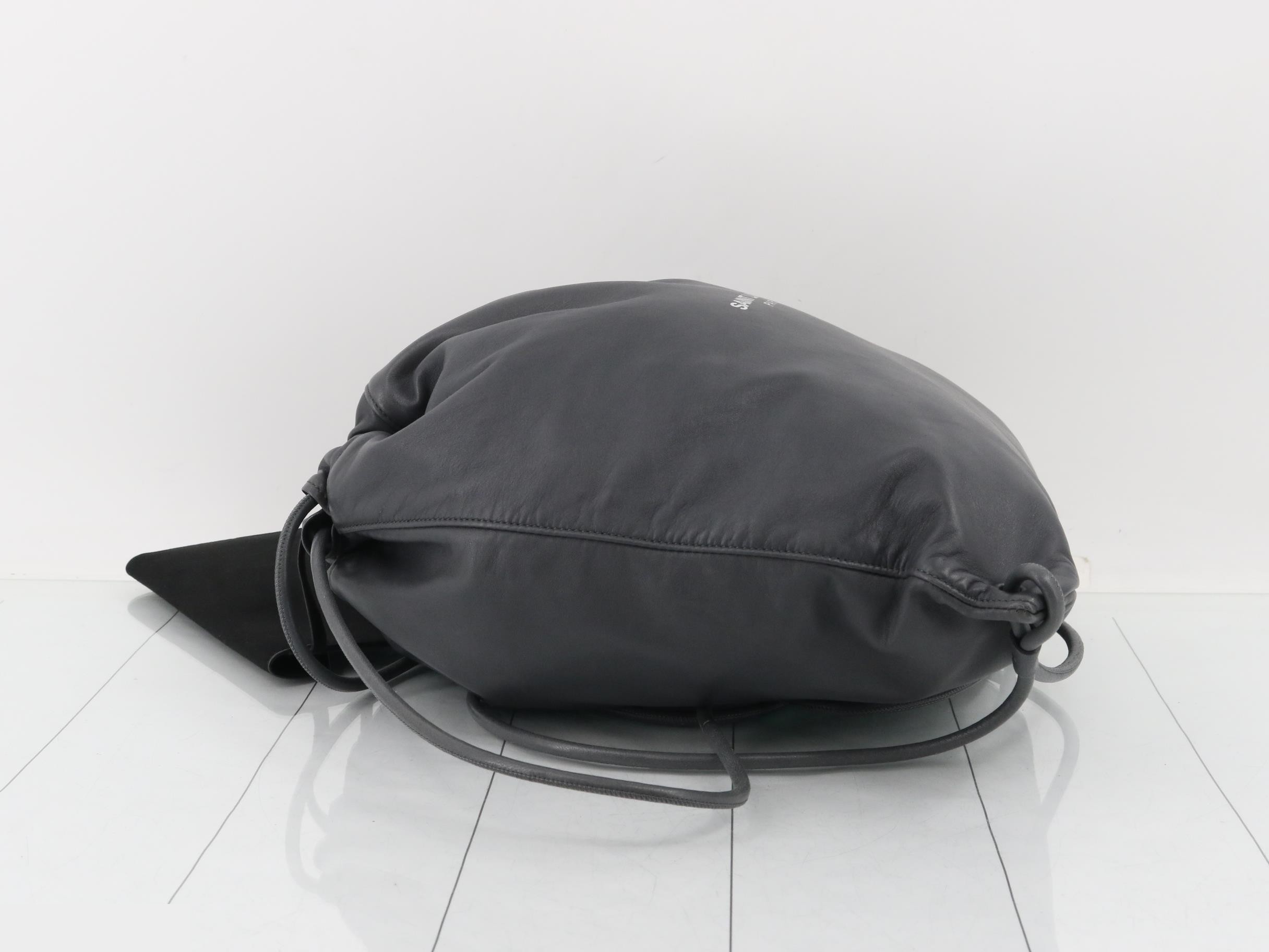 Teddy Backpack, Calf Leather, Gray — view 4