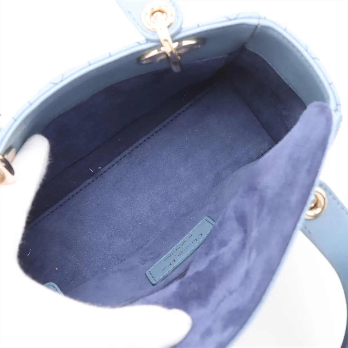 Cannage My Lady Dior Leather 2WAY Handbag Blue — view 8