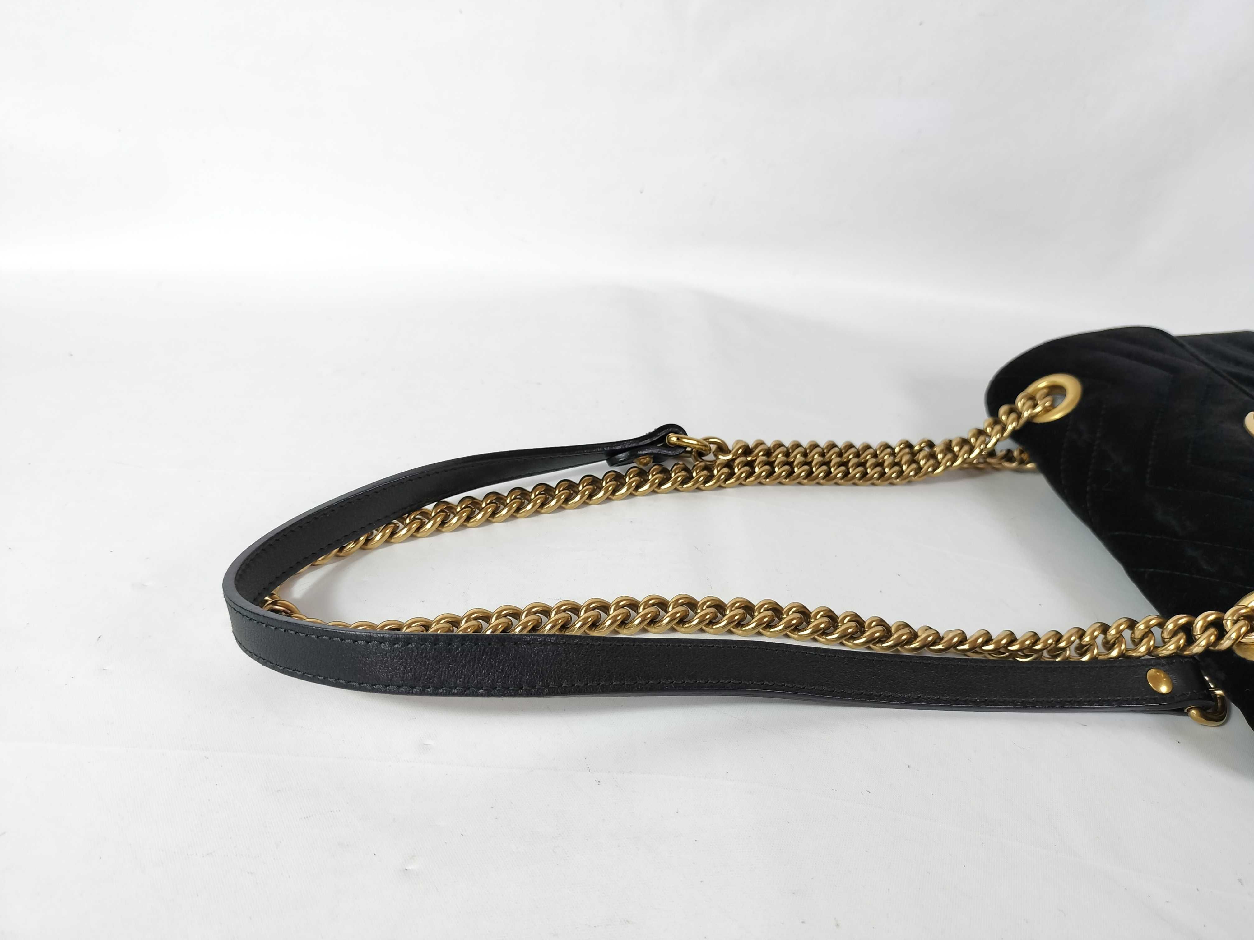 Marmont Chain Shoulder Bag, Black Leather Shoulder Bag — view 3