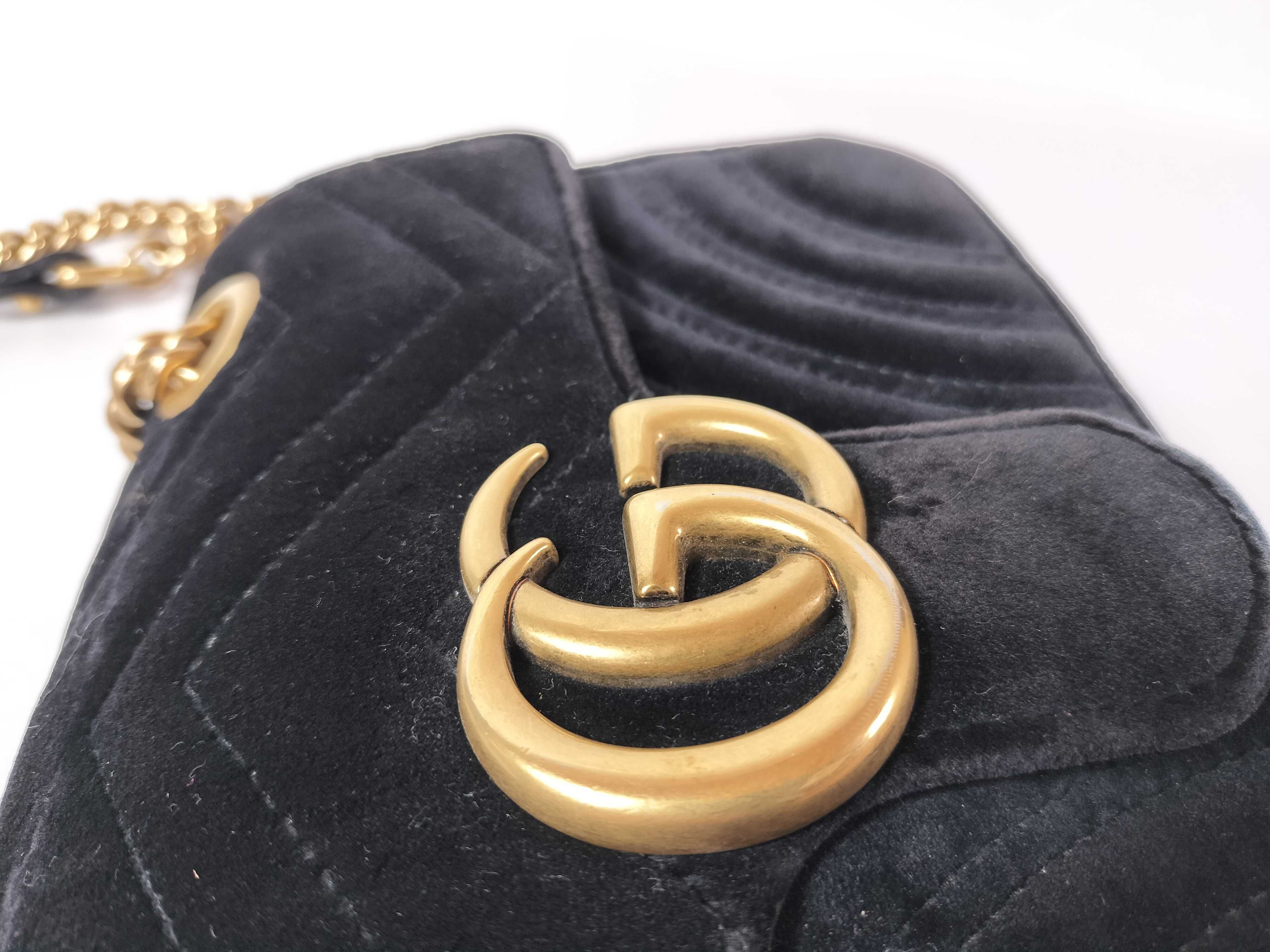 Marmont Chain Shoulder Bag, Black Leather Shoulder Bag — view 7