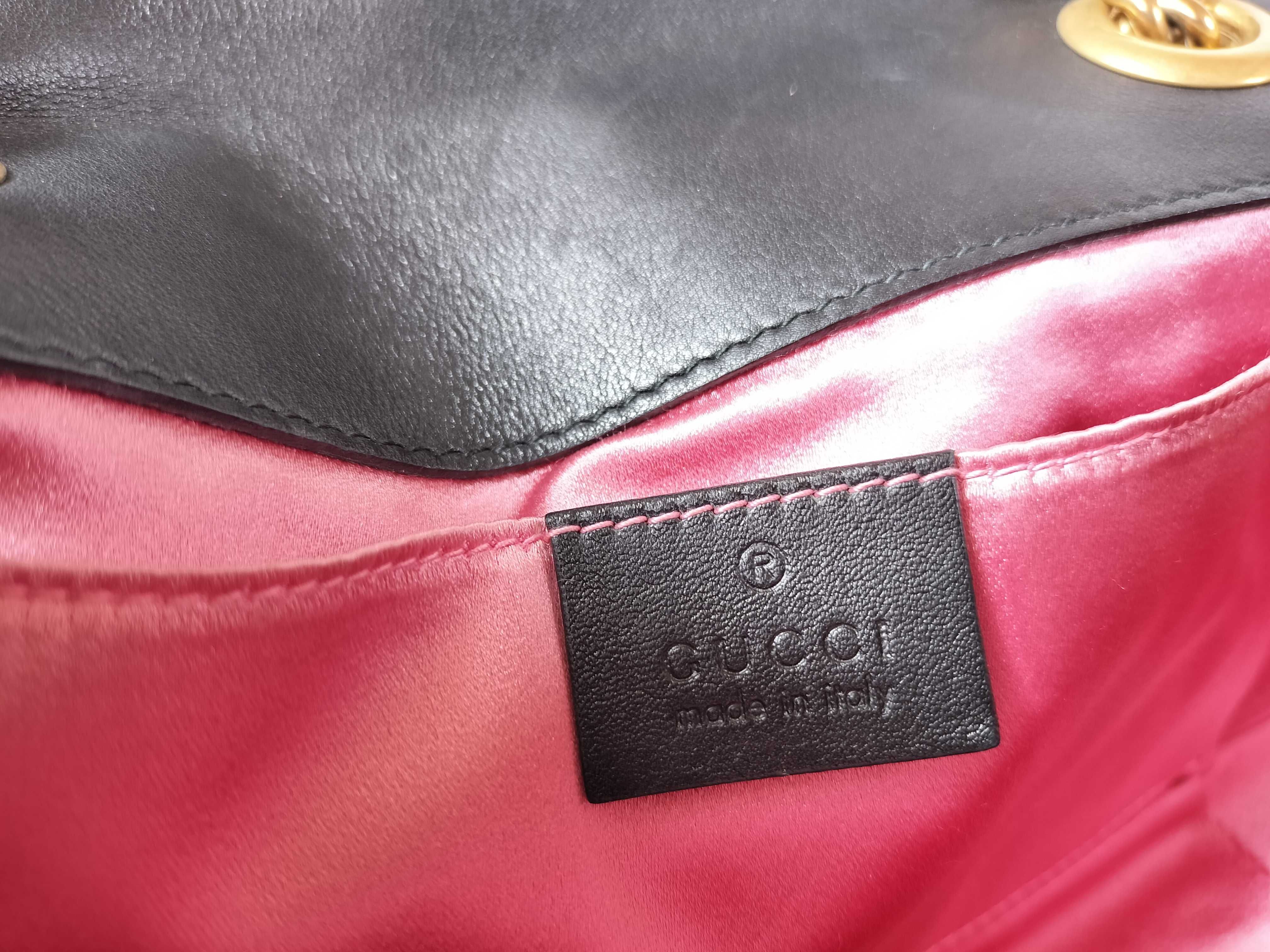 Marmont Chain Shoulder Bag, Black Leather Shoulder Bag — view 9
