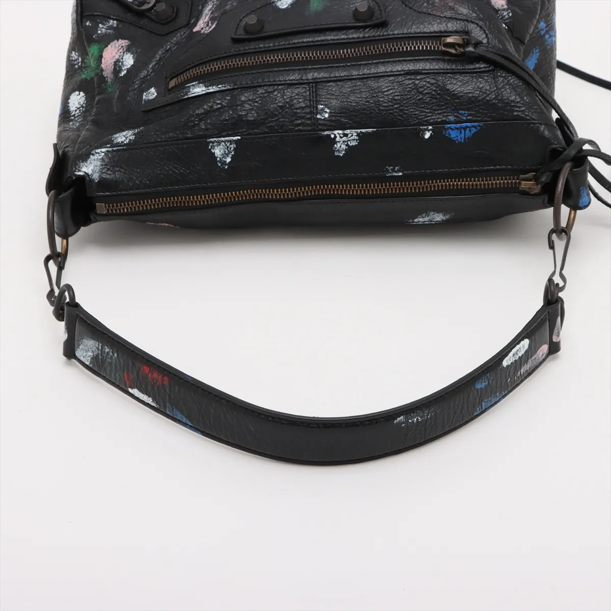 Balenciagal City Small Leather 2WAY Handbag Black 866057 — view 5