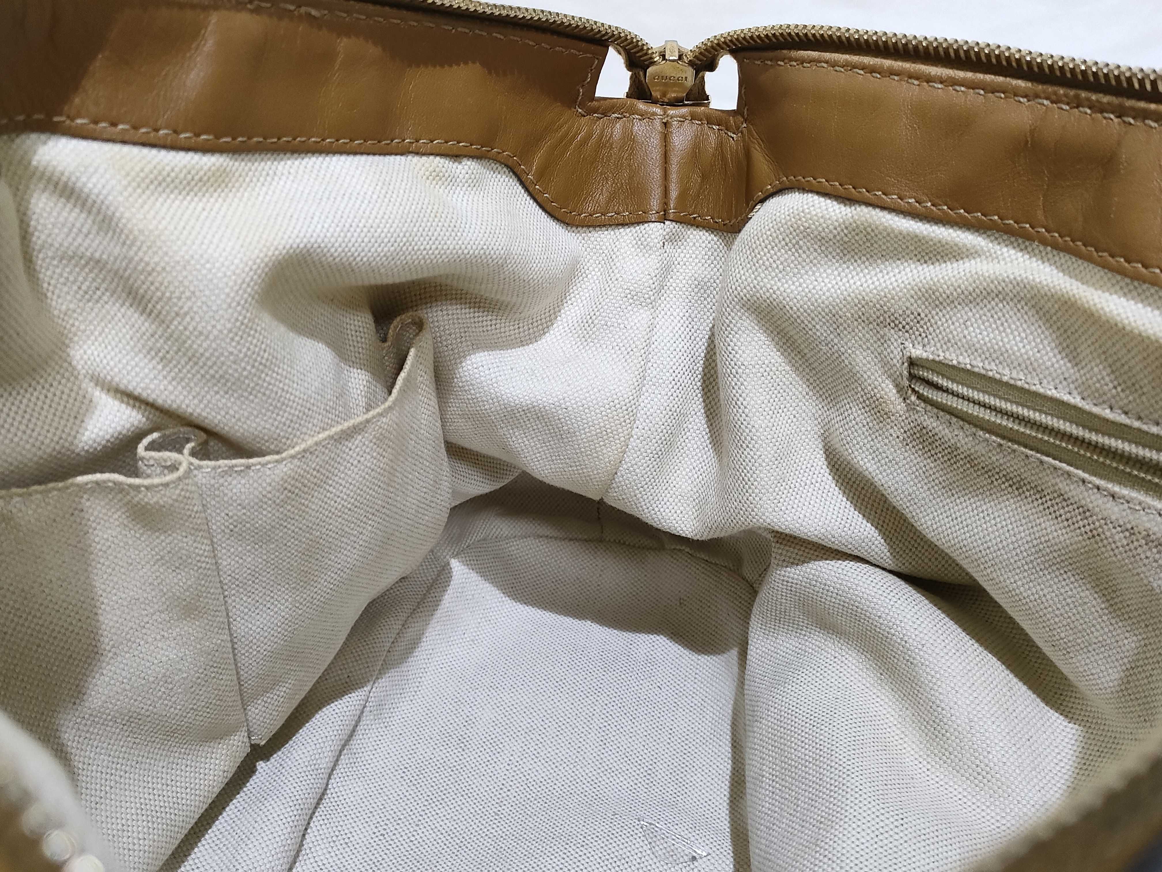 Diamante Sukey Canvas x Leather 2-Way Handbag Beige x Black 247902 Handbag — view 12