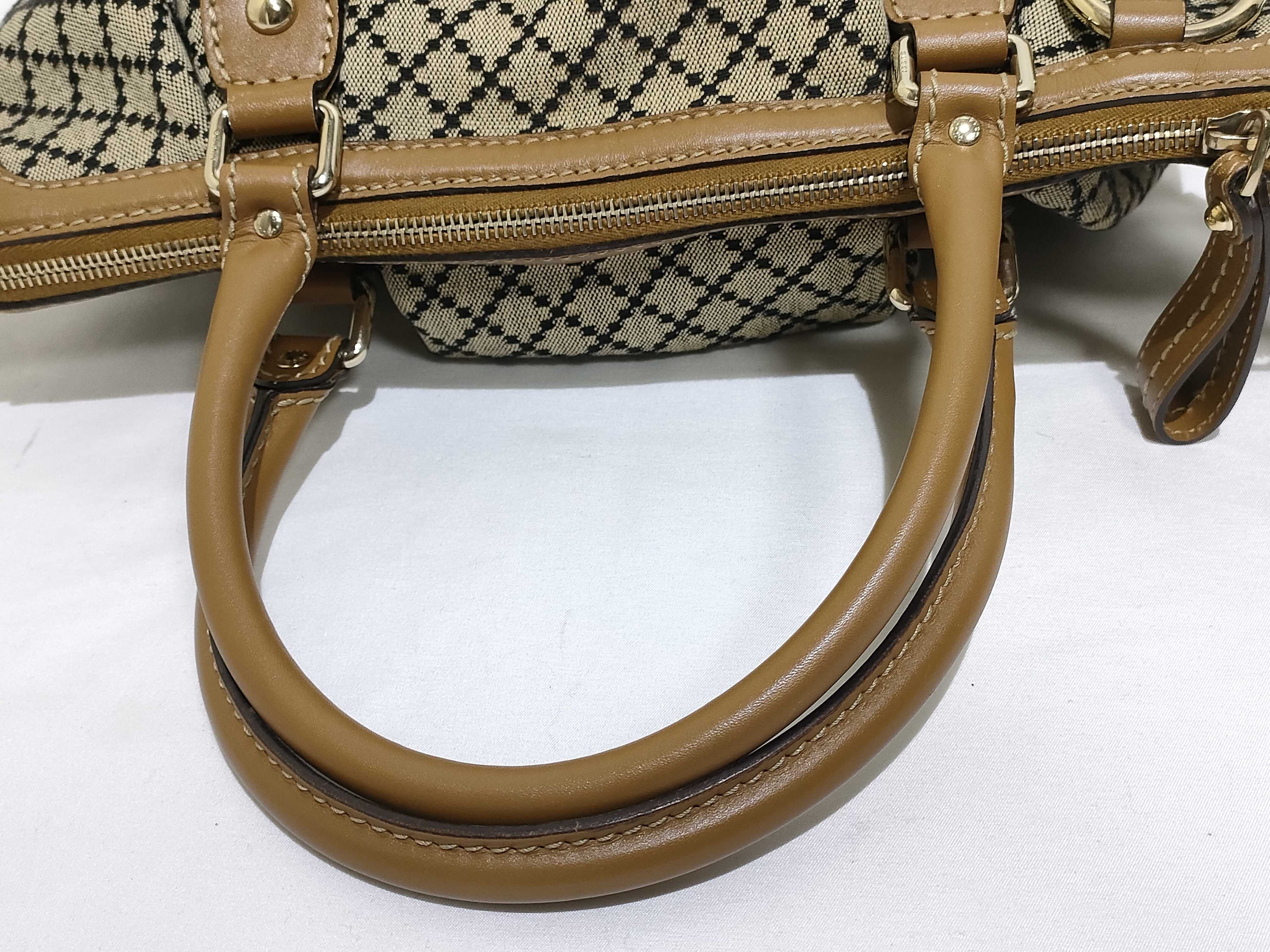 Diamante Sukey Canvas x Leather 2-Way Handbag Beige x Black 247902 Handbag — view 3