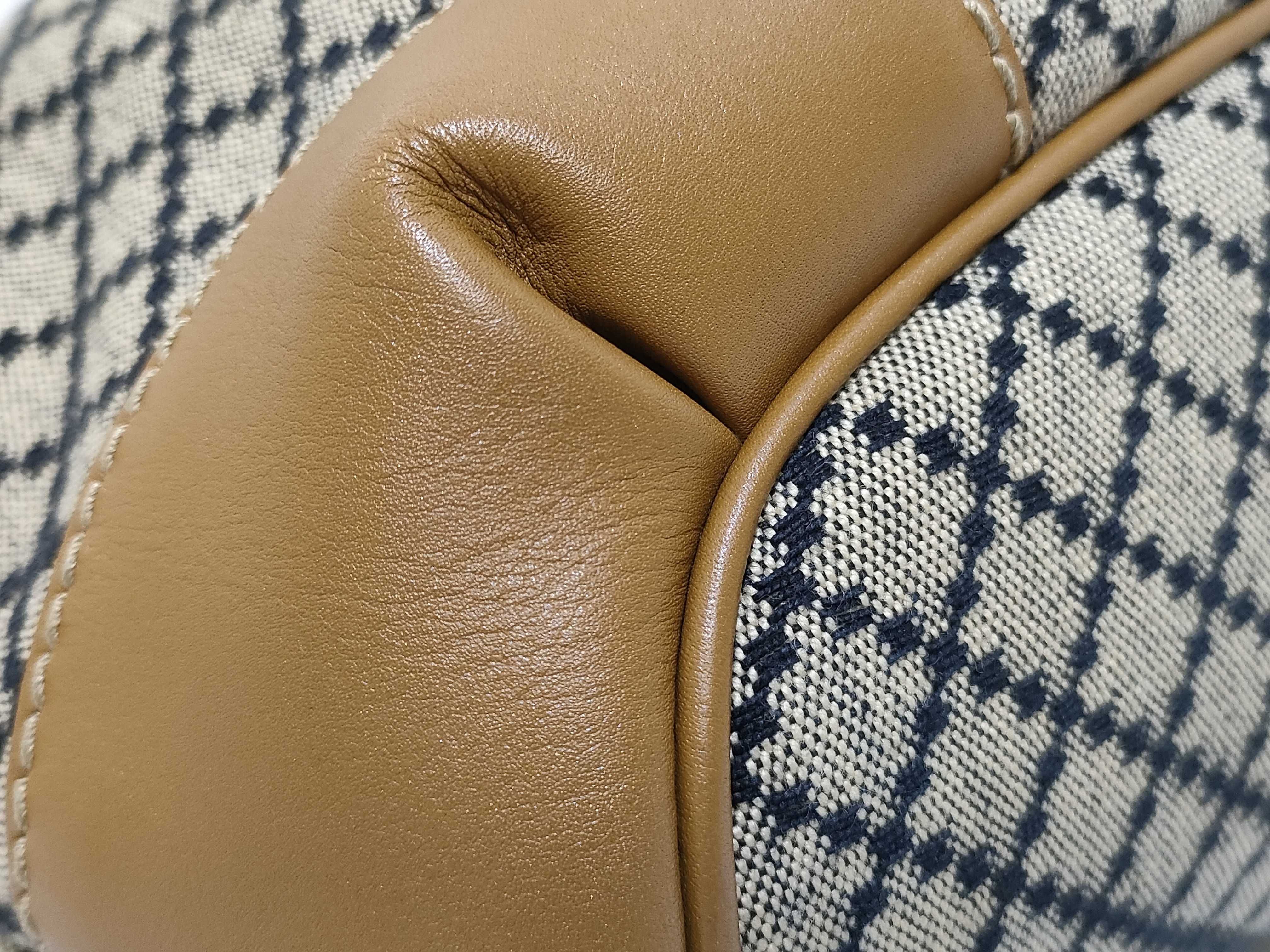 Diamante Sukey Canvas x Leather 2-Way Handbag Beige x Black 247902 Handbag — view 6