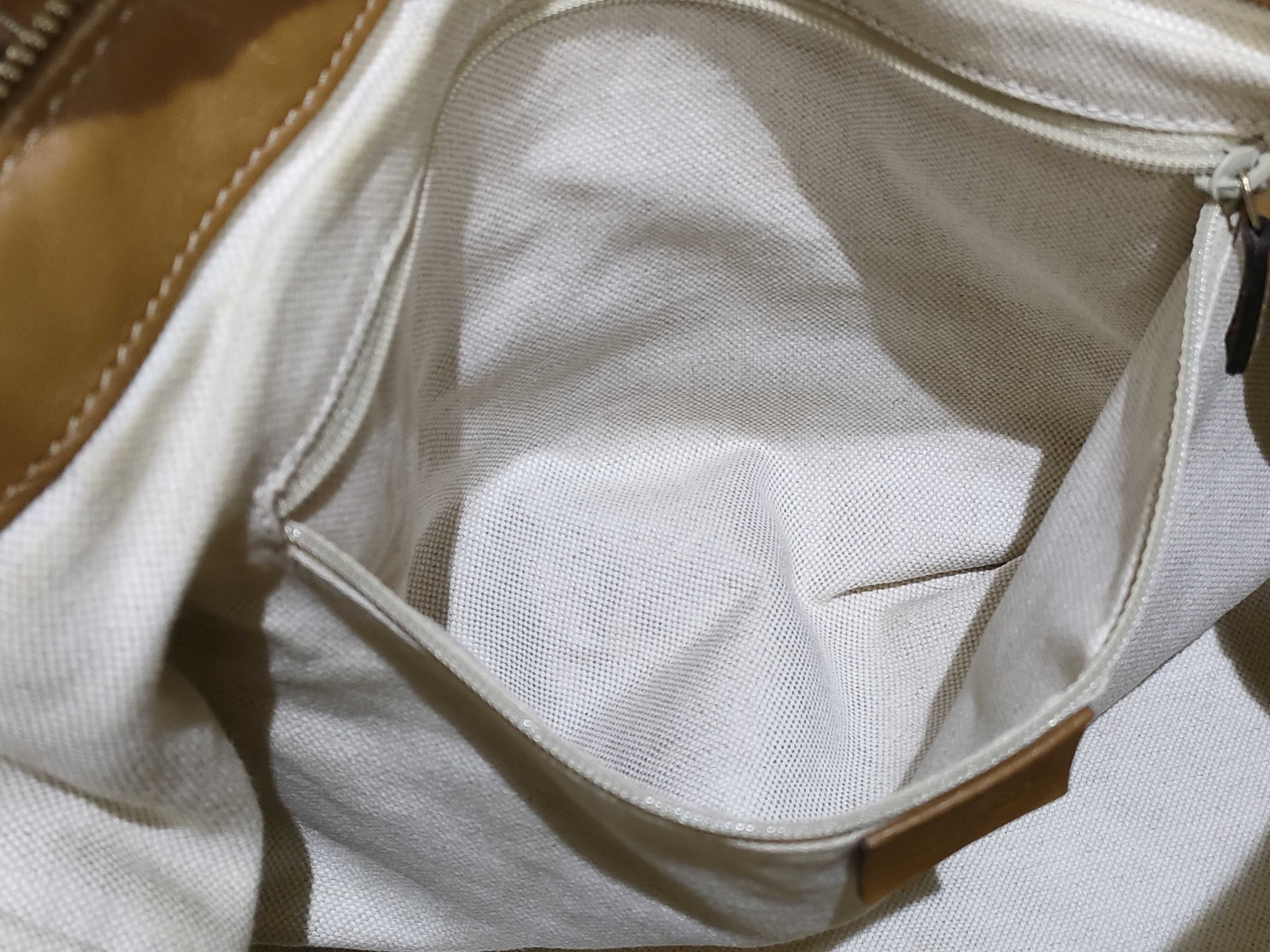Diamante Sukey Canvas x Leather 2-Way Handbag Beige x Black 247902 Handbag — view 10