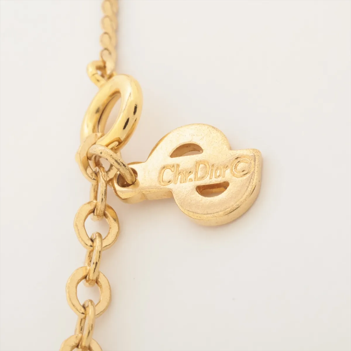 Logo Necklace GP x Rhinestone Gold — view 5