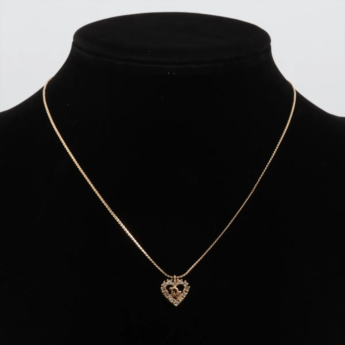 Logo Necklace GP x Rhinestone Gold — view 6