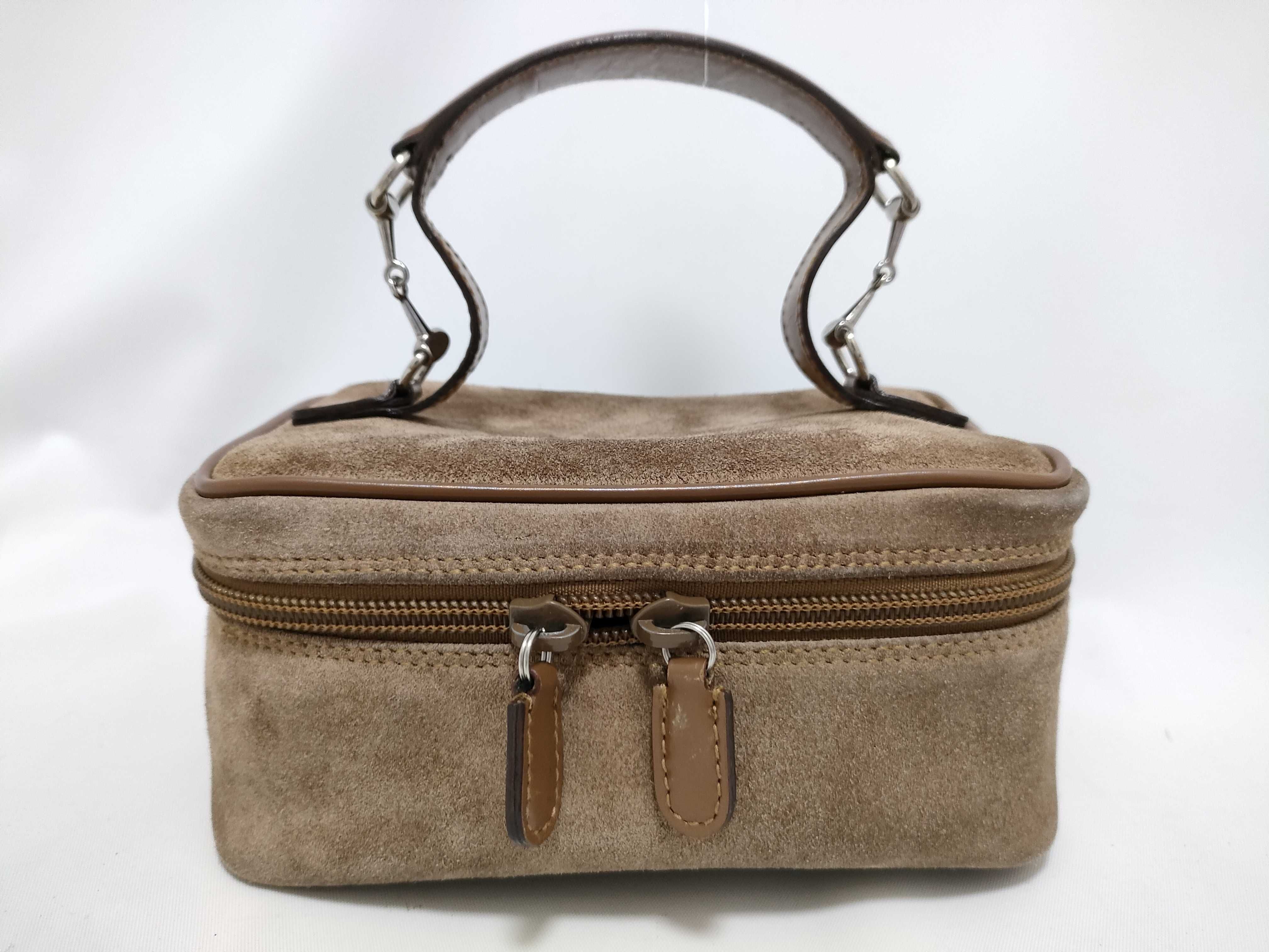 Horsebit Suede Vanity Bag