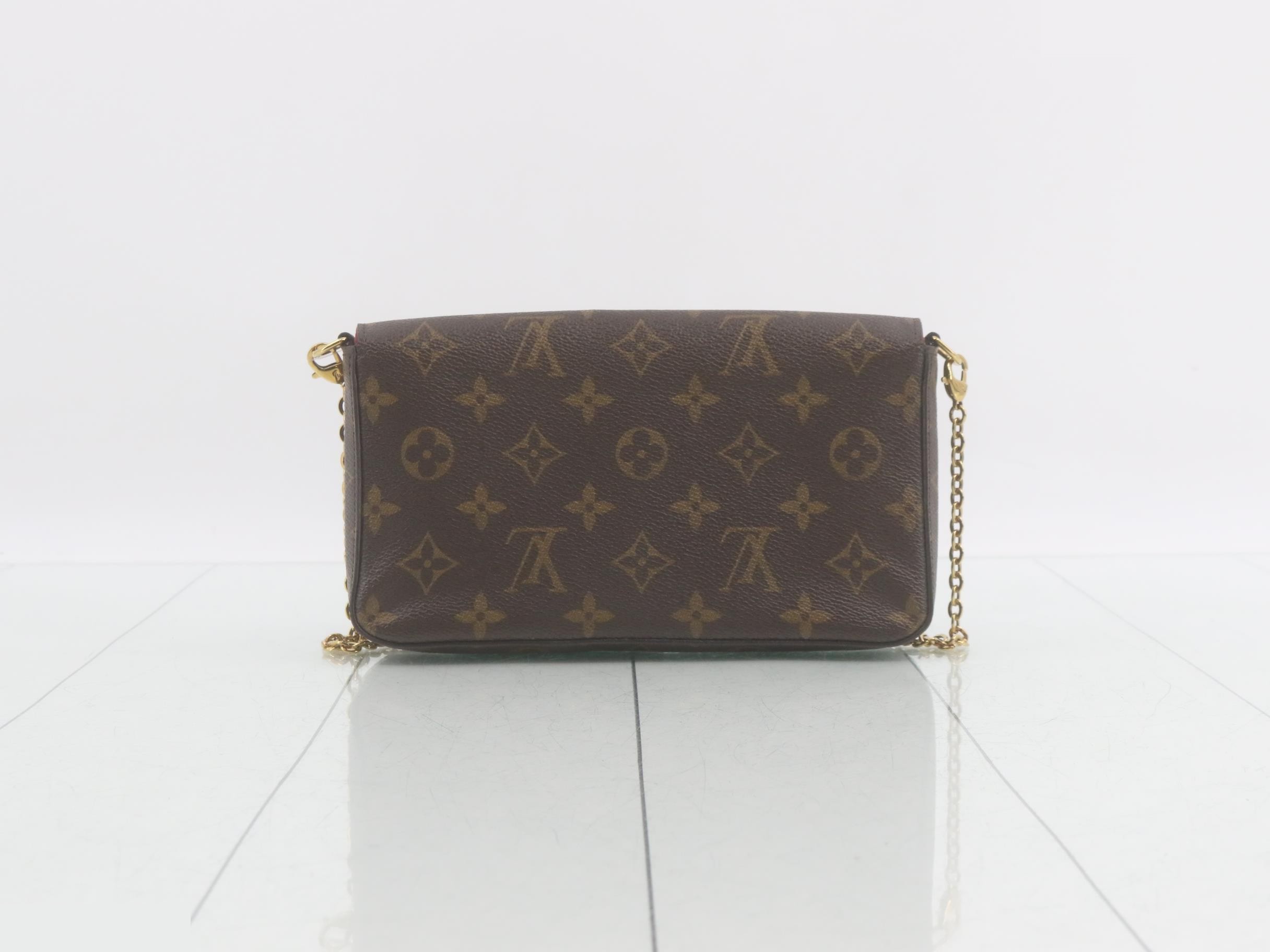 Monogram Pochette Felicie Fuchsia Shoulder Bag with Case — view 2