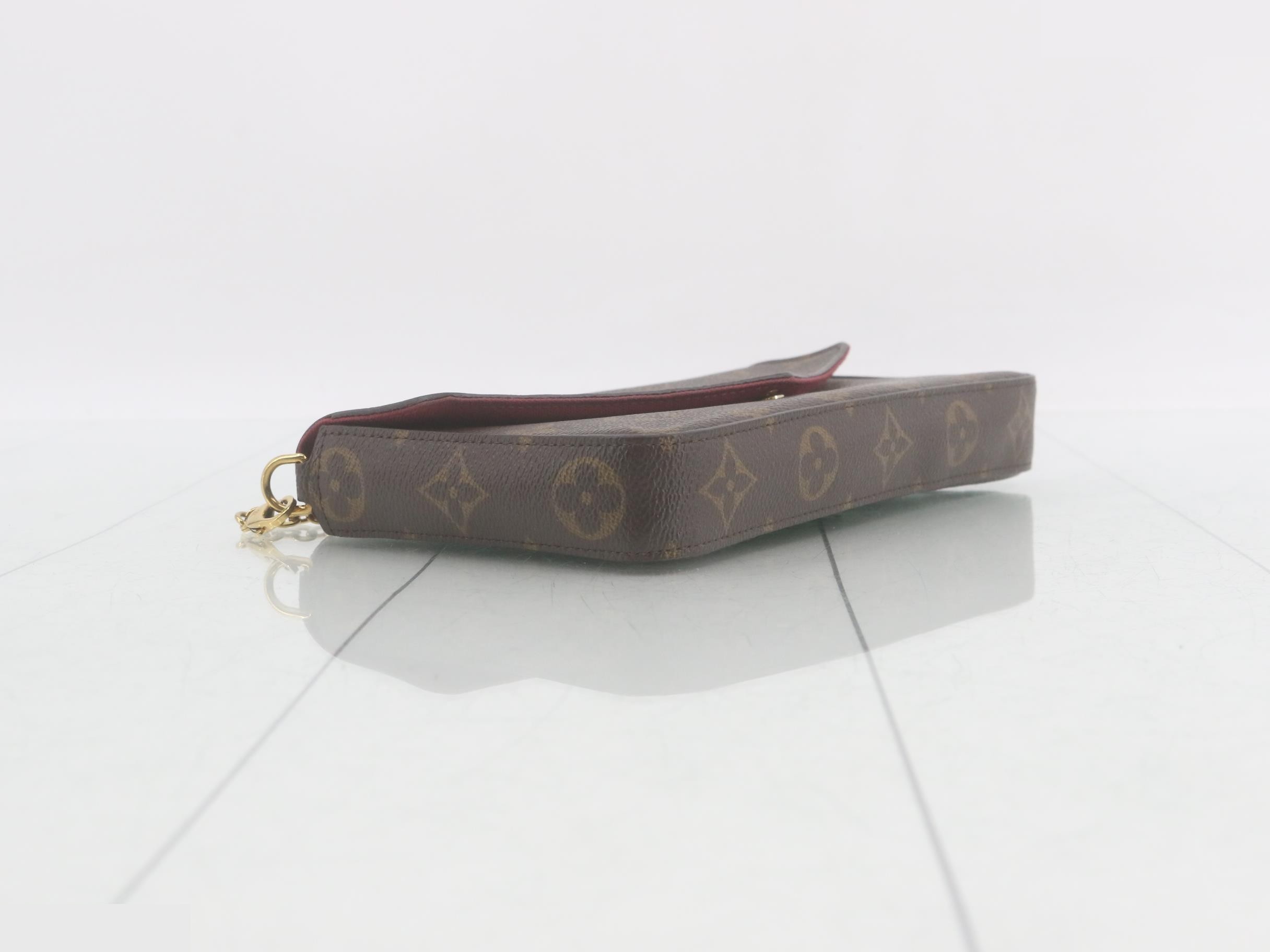 Monogram Pochette Felicie Fuchsia Shoulder Bag with Case — view 5
