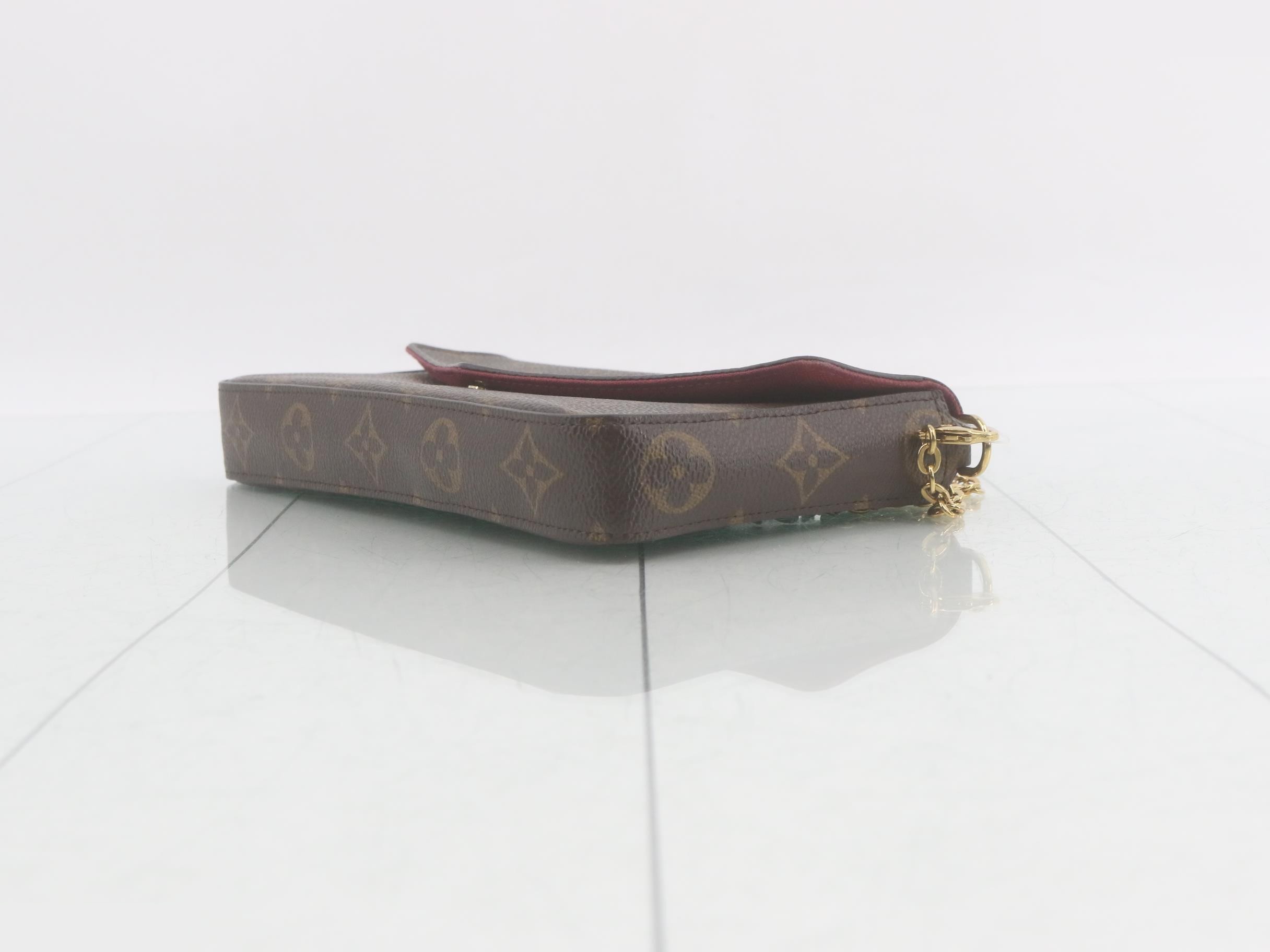 Monogram Pochette Felicie Fuchsia Shoulder Bag with Case — view 6