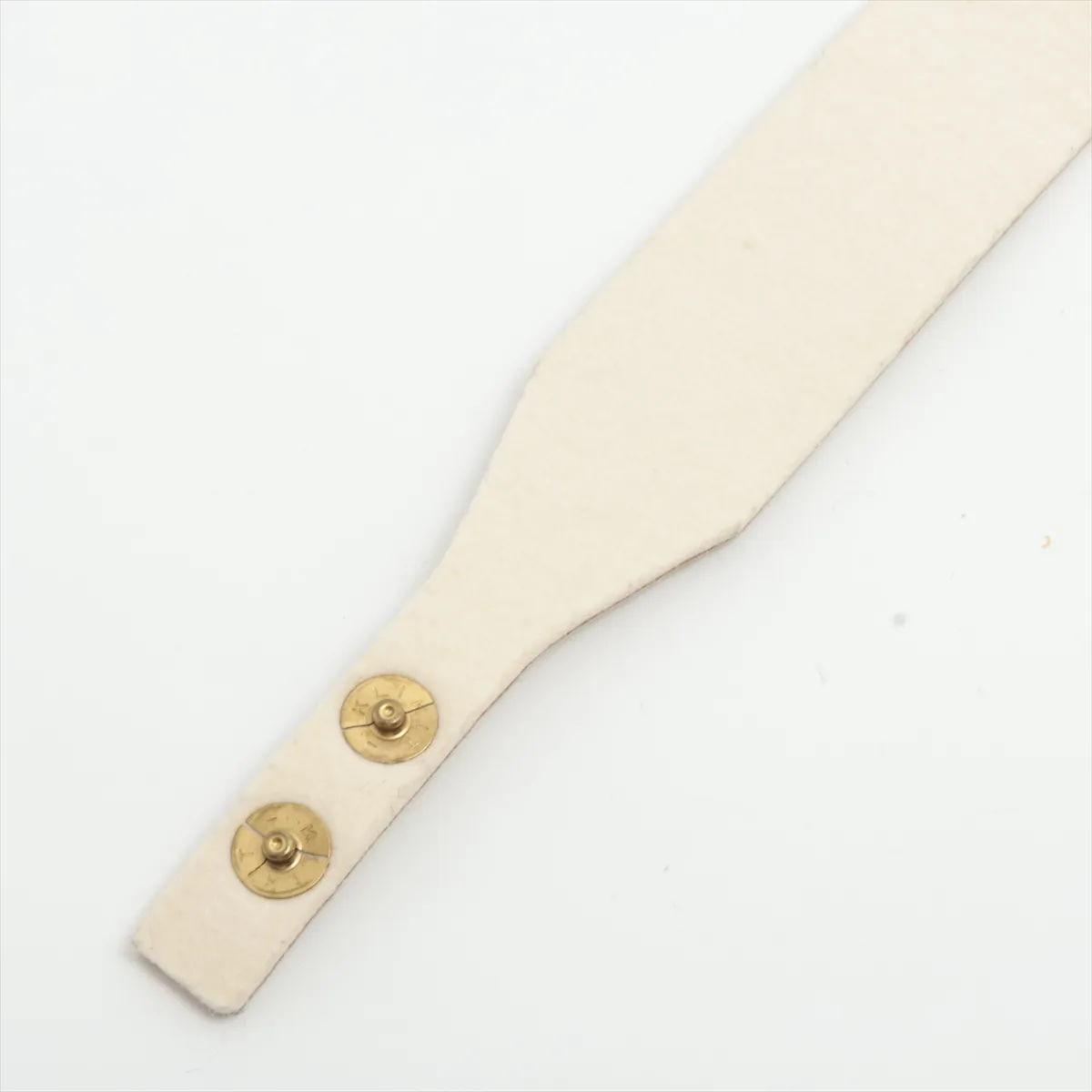 Ribbon 02A Belt, Size 75, Felt x Leather, Ivory. Shows signs of — view 3