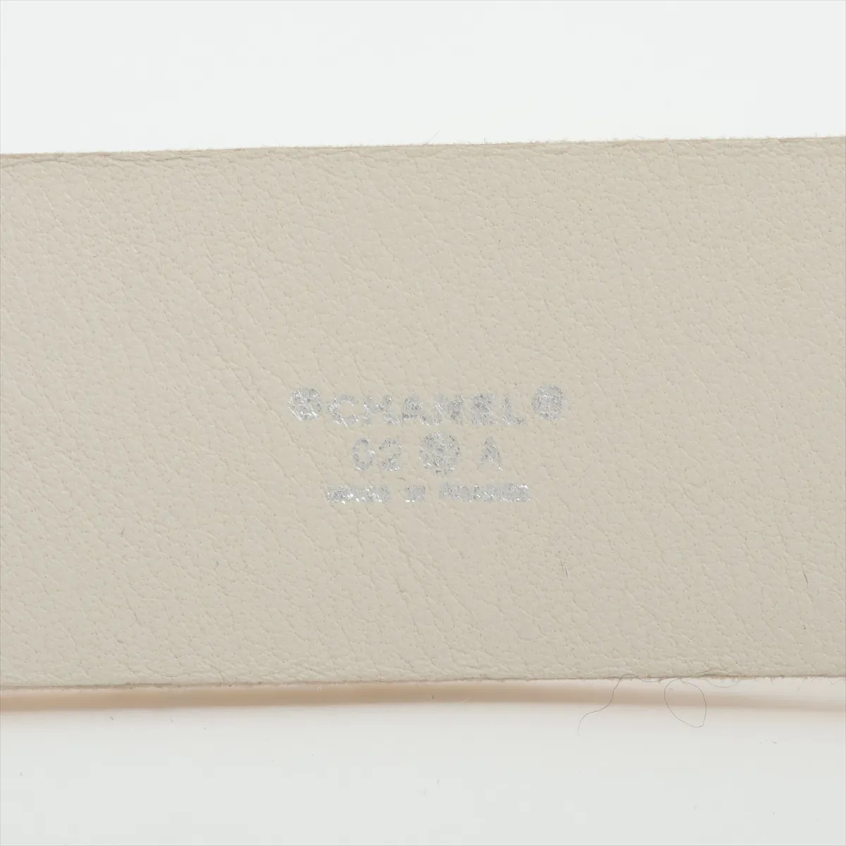 Ribbon 02A Belt, Size 75, Felt x Leather, Ivory. Shows signs of — view 5
