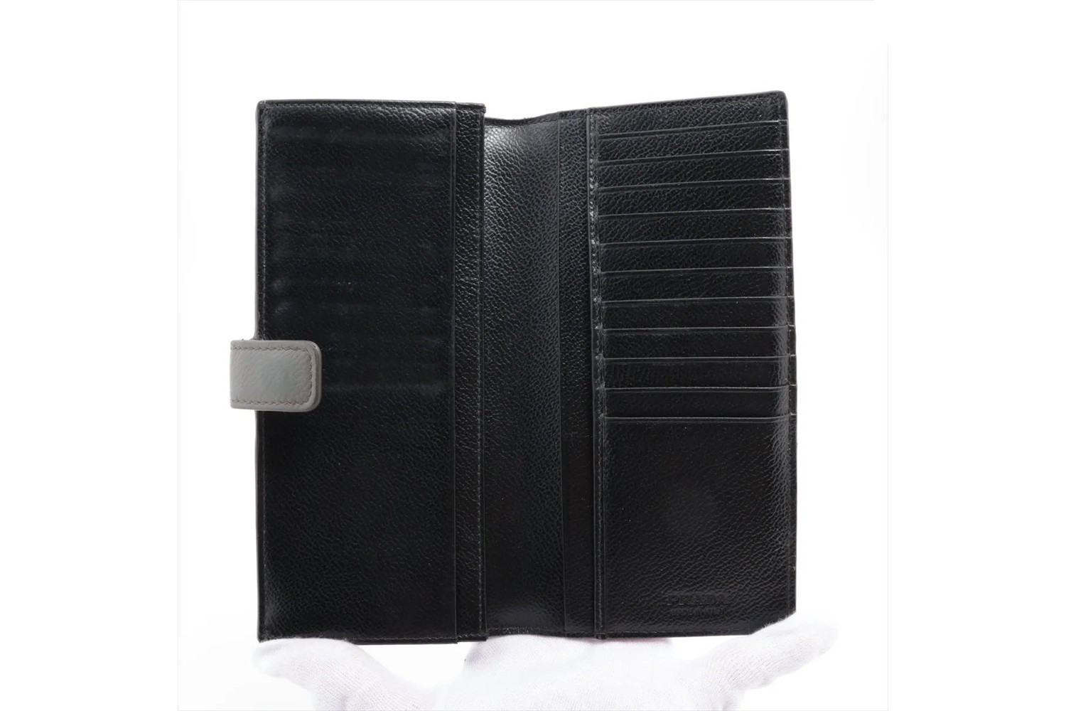 Leather long wallet, bi-fold wallet, genuine leather — view 3