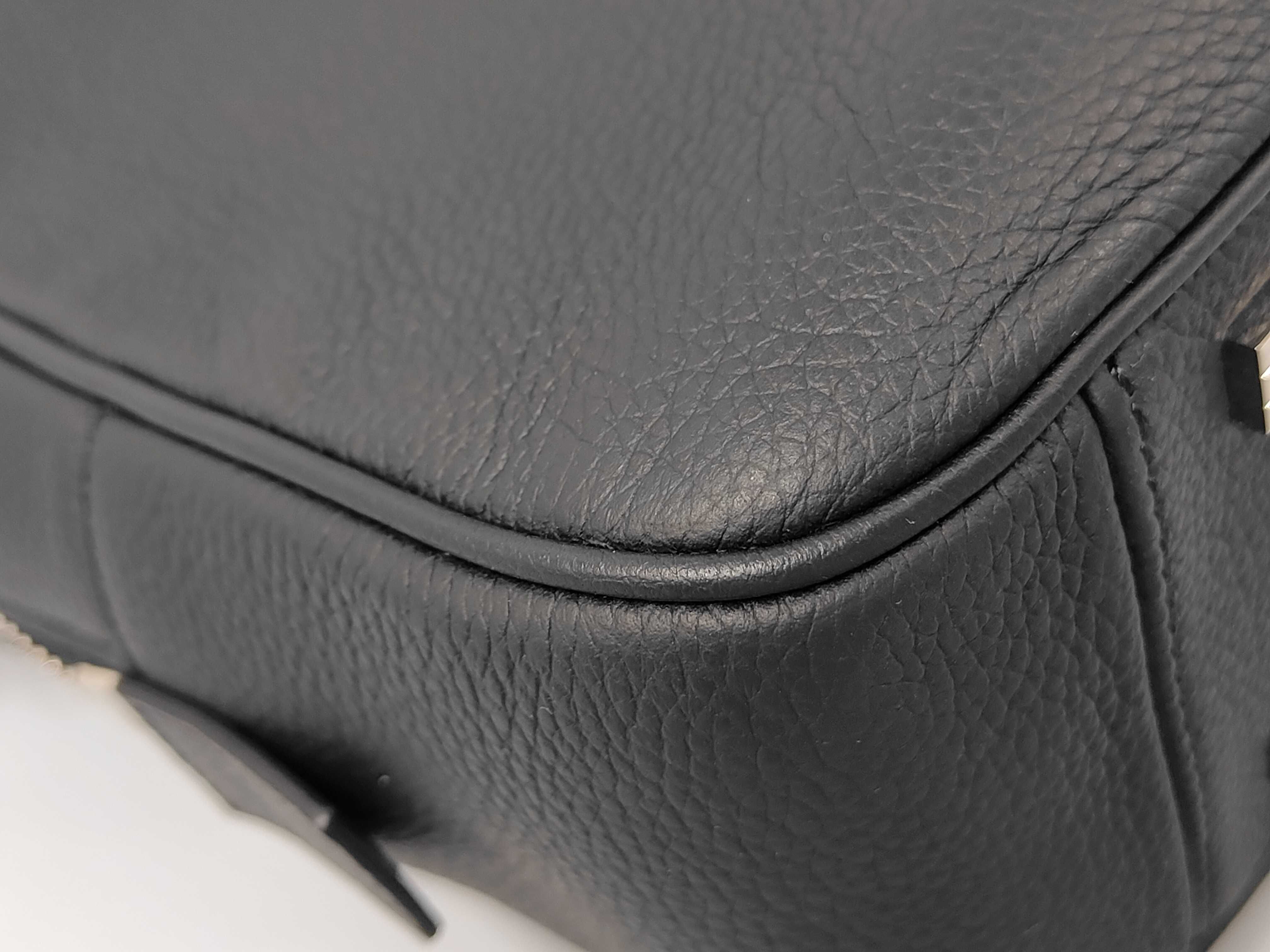 Black Leather Briefcase Business Bag — view 4
