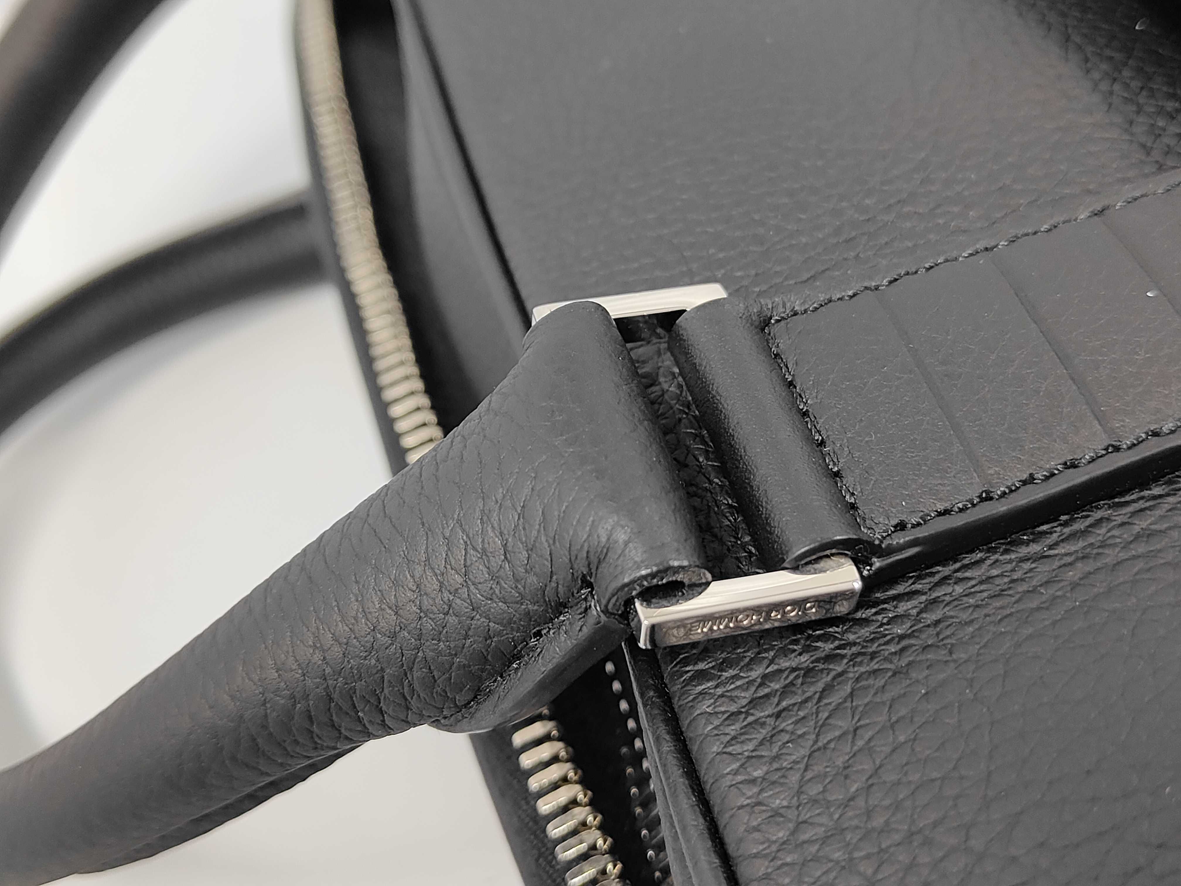 Black Leather Briefcase Business Bag — view 6