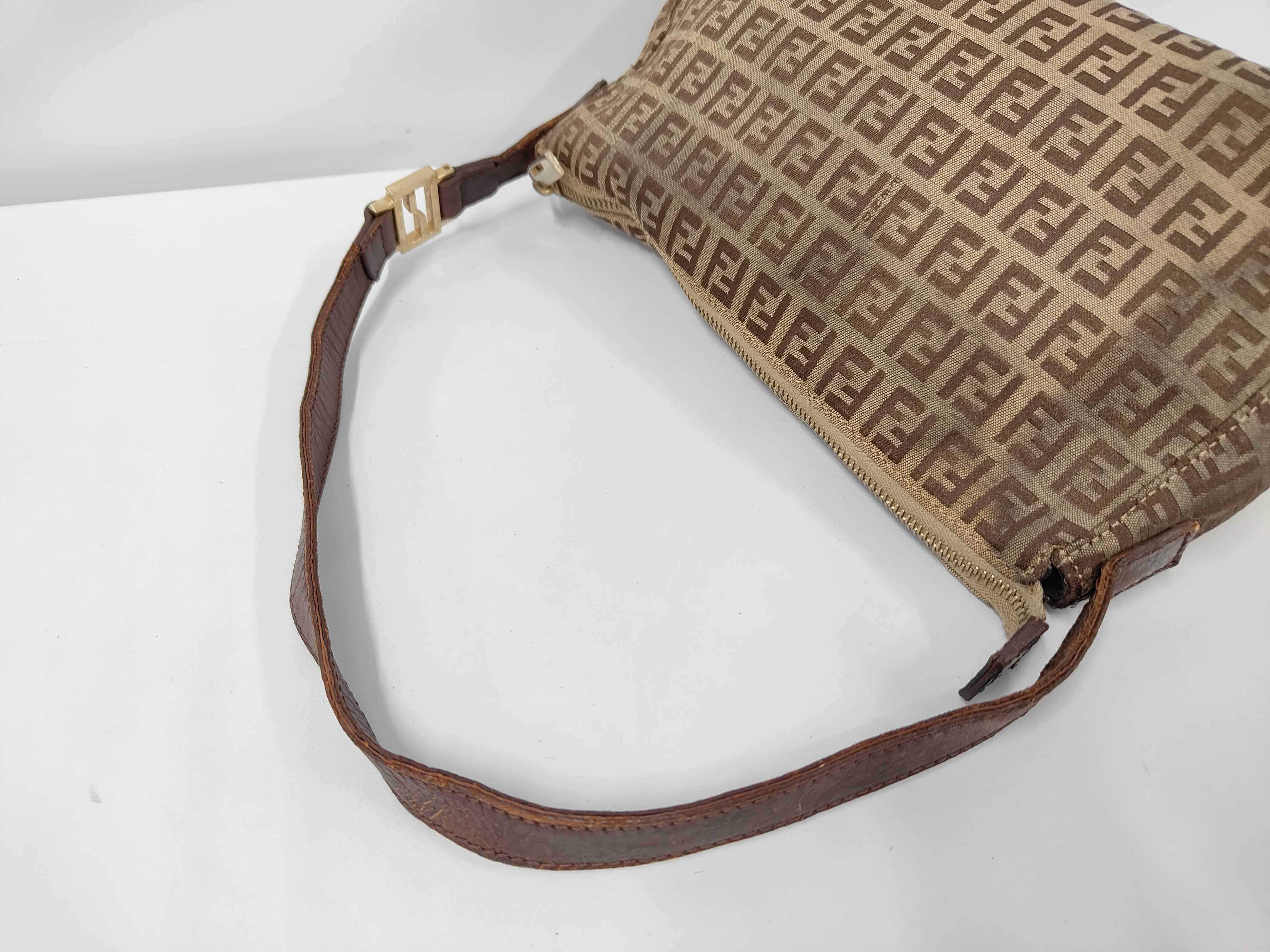 One-Shoulder Bag, Canvas, Brown, Zucchino Pattern — view 5